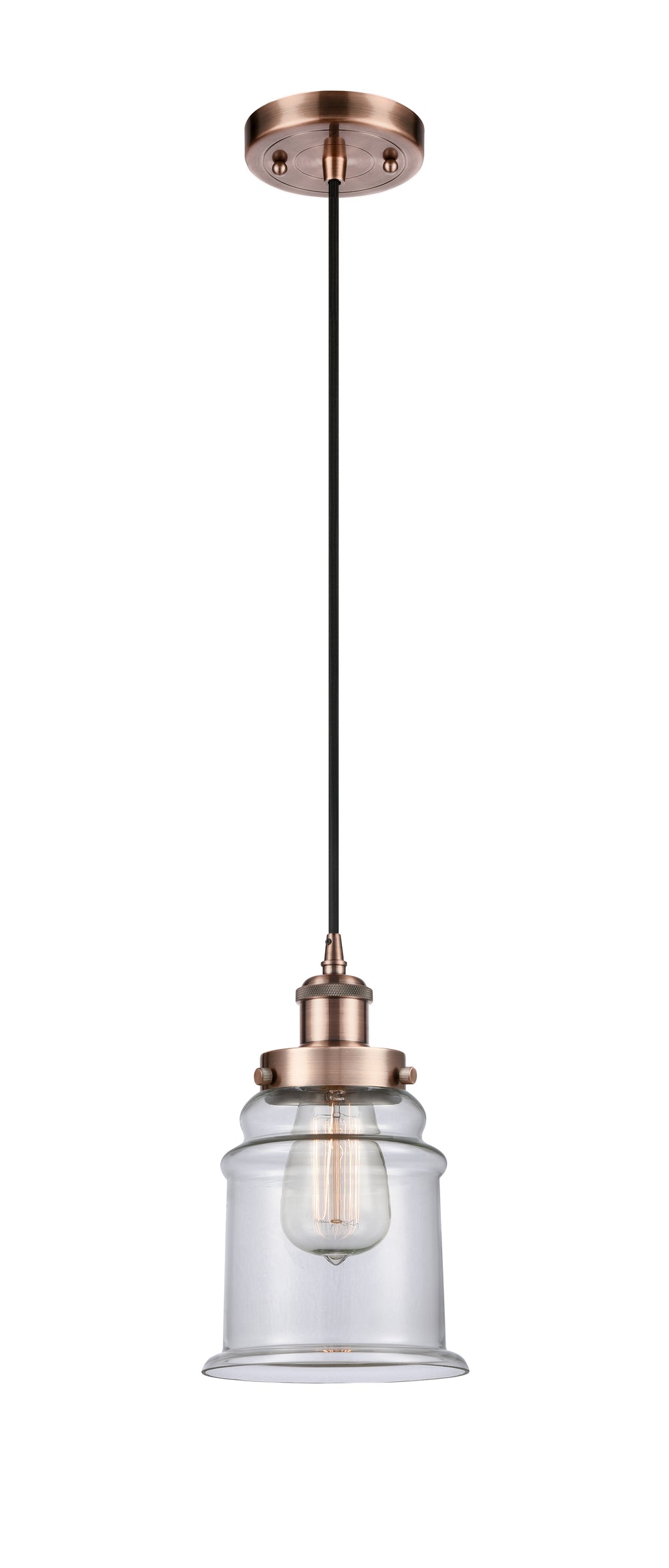 Innovations Lighting Canton 6" Mini Pendant - Antique Copper Mini-Pendants Innovations Lighting   