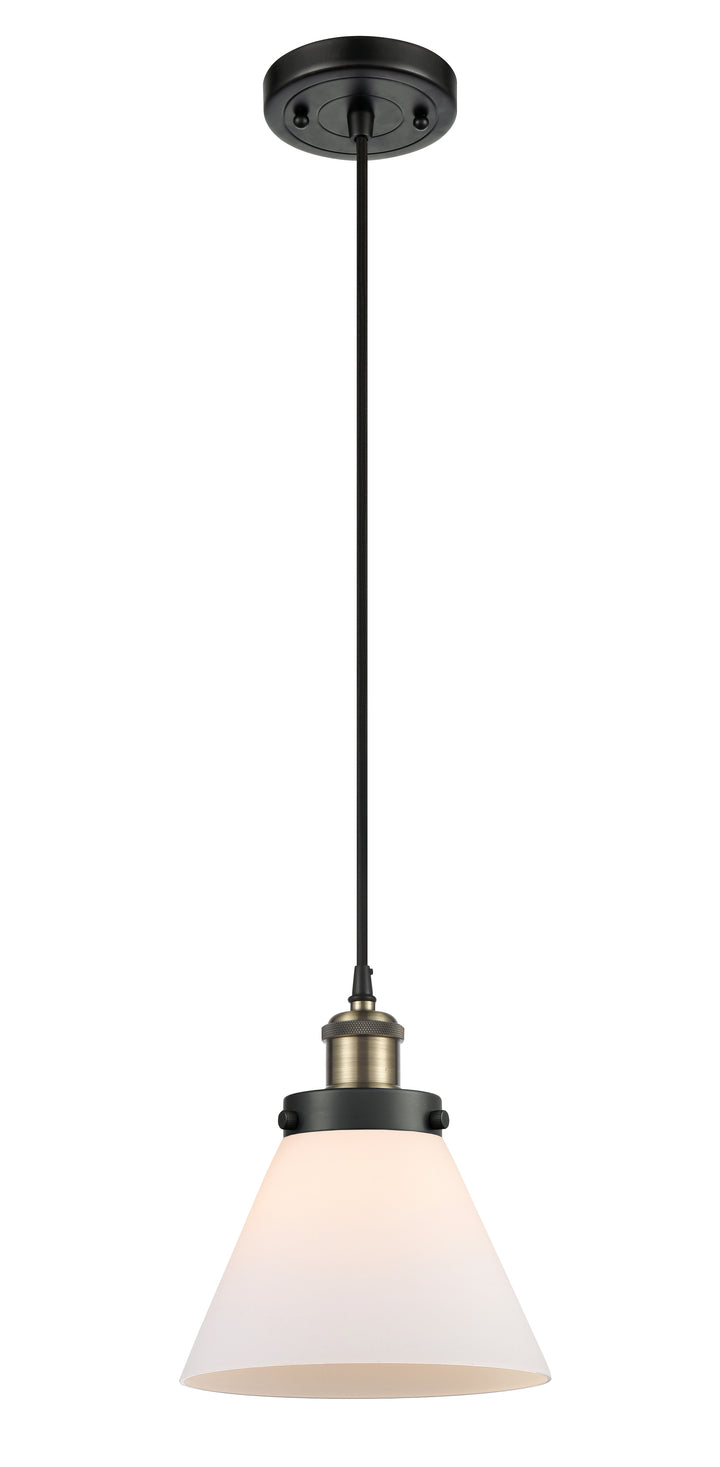 Innovations Lighting Cone 8" Mini Pendant - Black Antique Brass Mini-Pendants Innovations Lighting   