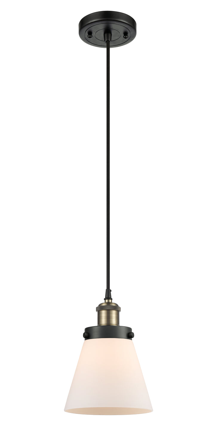 Innovations Lighting Cone 6" Mini Pendant - Black Antique Brass Mini-Pendants Innovations Lighting   