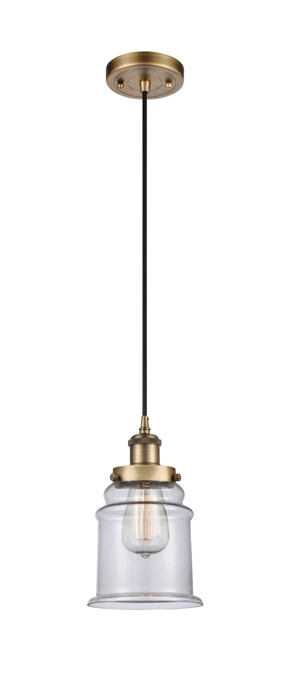 Innovations Lighting Canton 6" Mini Pendant - Brushed Brass Mini-Pendants Innovations Lighting   