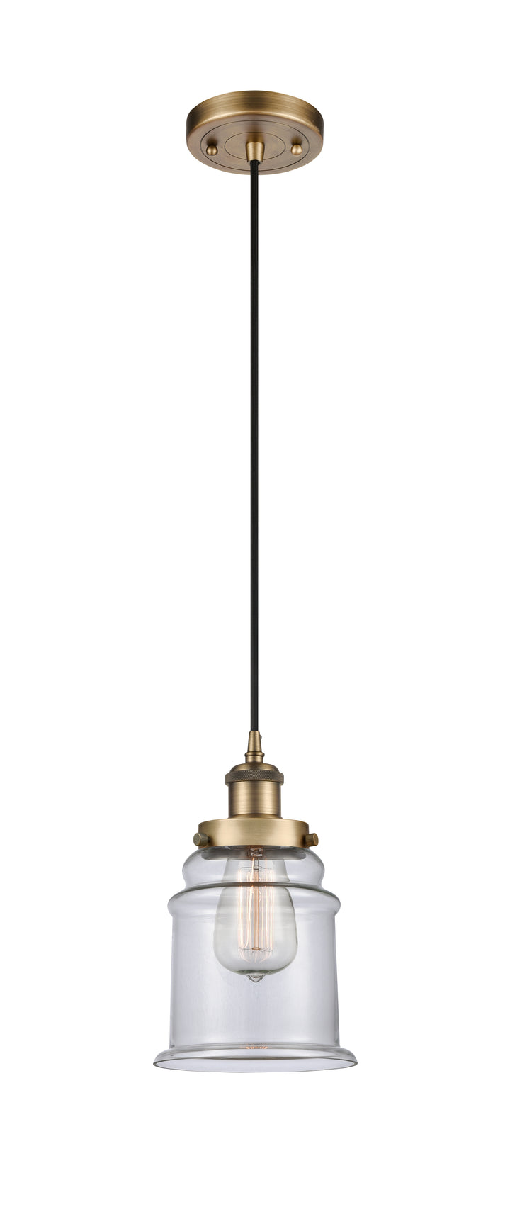 Innovations Lighting Canton 6" Mini Pendant - Brushed Brass Mini-Pendants Innovations Lighting   