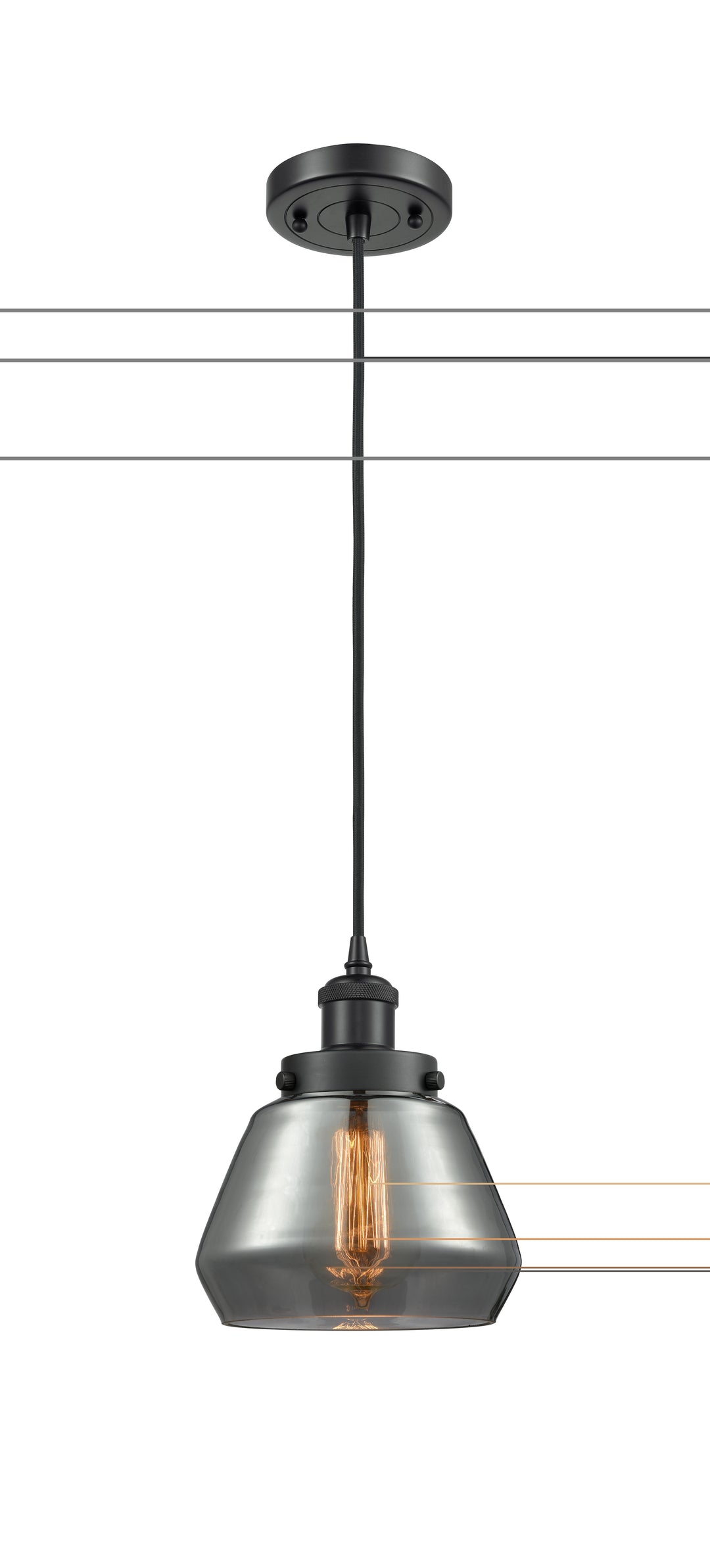 Innovations Lighting Fulton 6" Mini Pendant - Matte Black