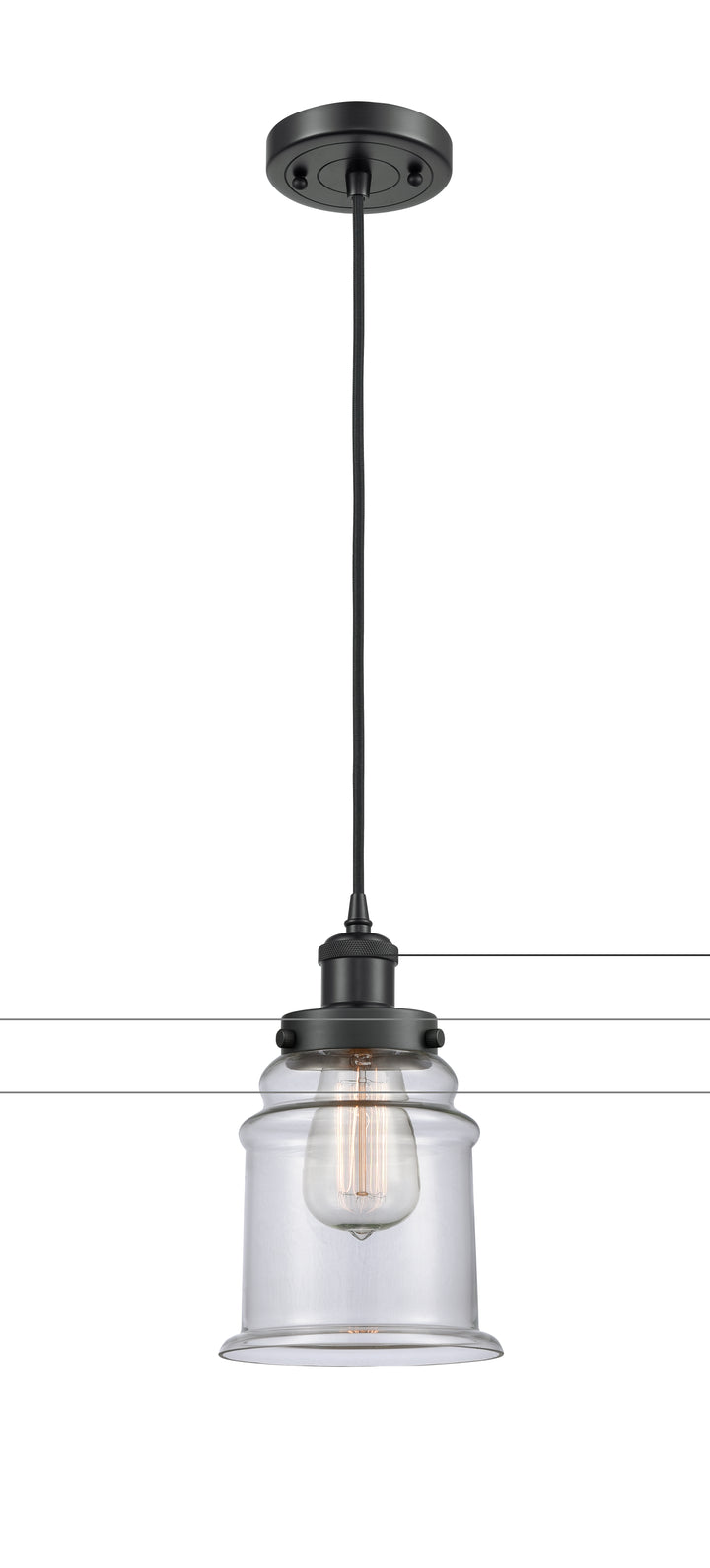 Innovations Lighting Canton 6" Mini Pendant - Matte Black Mini-Pendants Innovations Lighting   