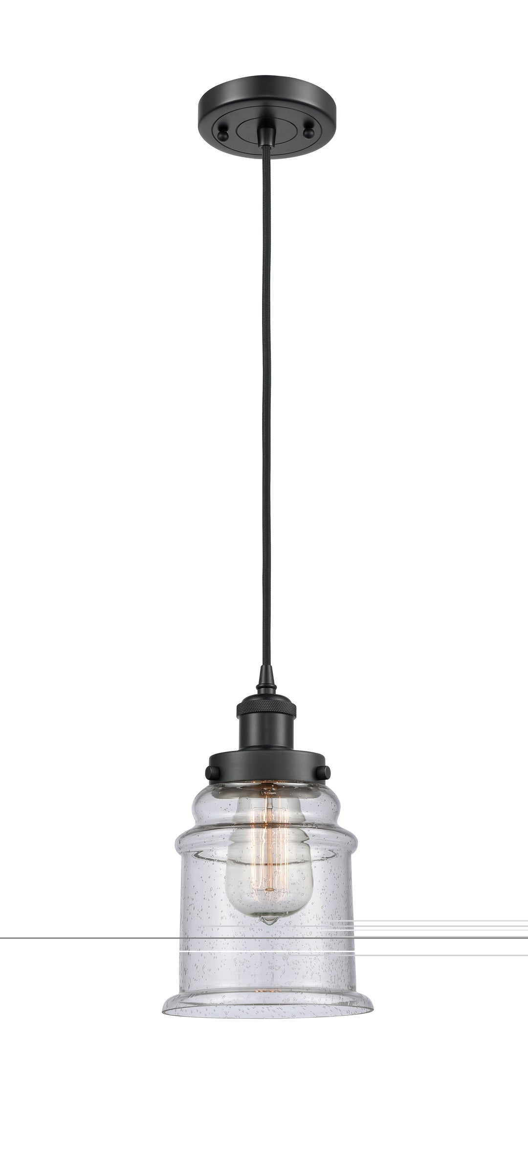 Innovations Lighting Canton 6" Mini Pendant - Matte Black Mini-Pendants Innovations Lighting   