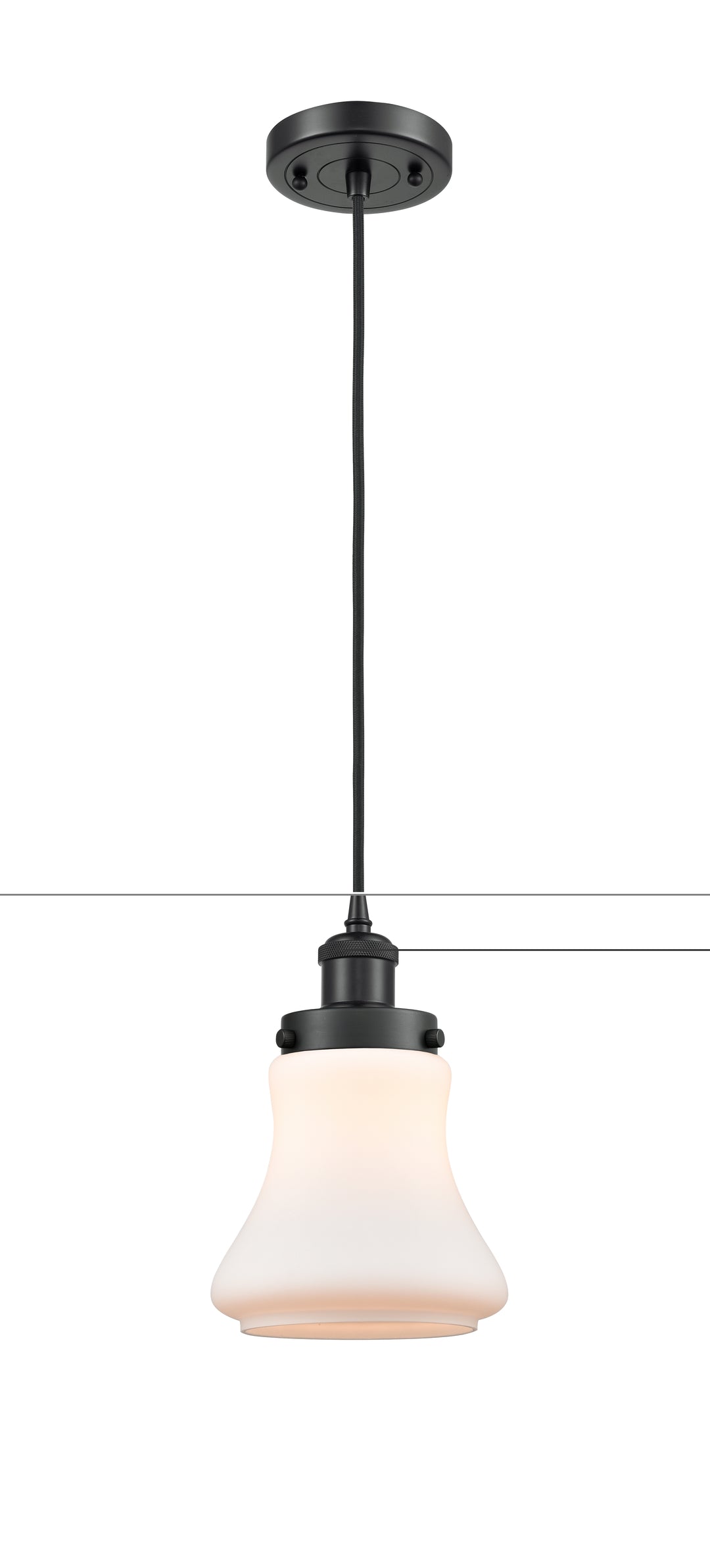 Innovations Lighting Bellmont 6" Mini Pendant - Matte Black Mini-Pendants Innovations Lighting   