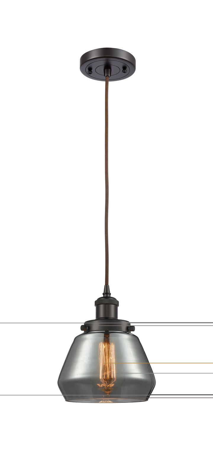 Innovations Lighting Fulton 6" Mini Pendant - Oil Rubbed Bronze