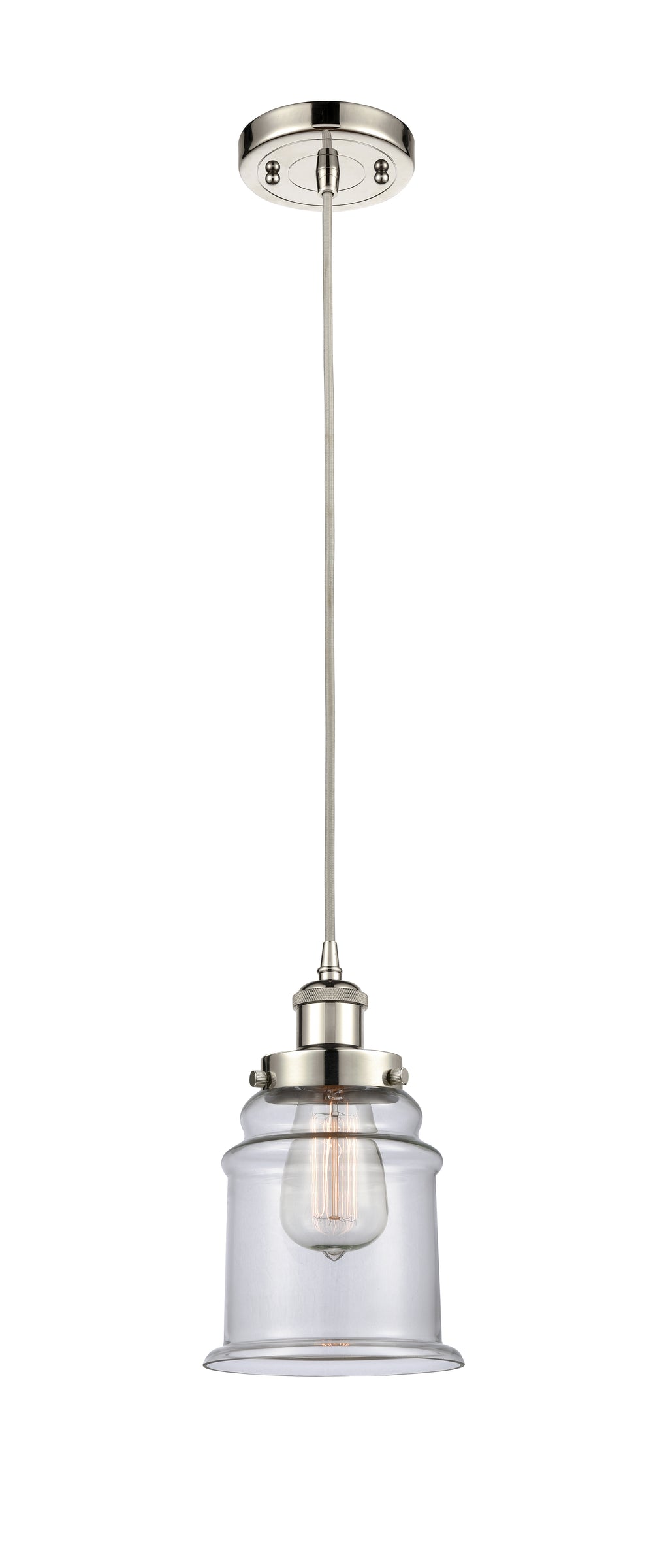 Innovations Lighting Canton 6" Mini Pendant - Polished Nickel Mini-Pendants Innovations Lighting   