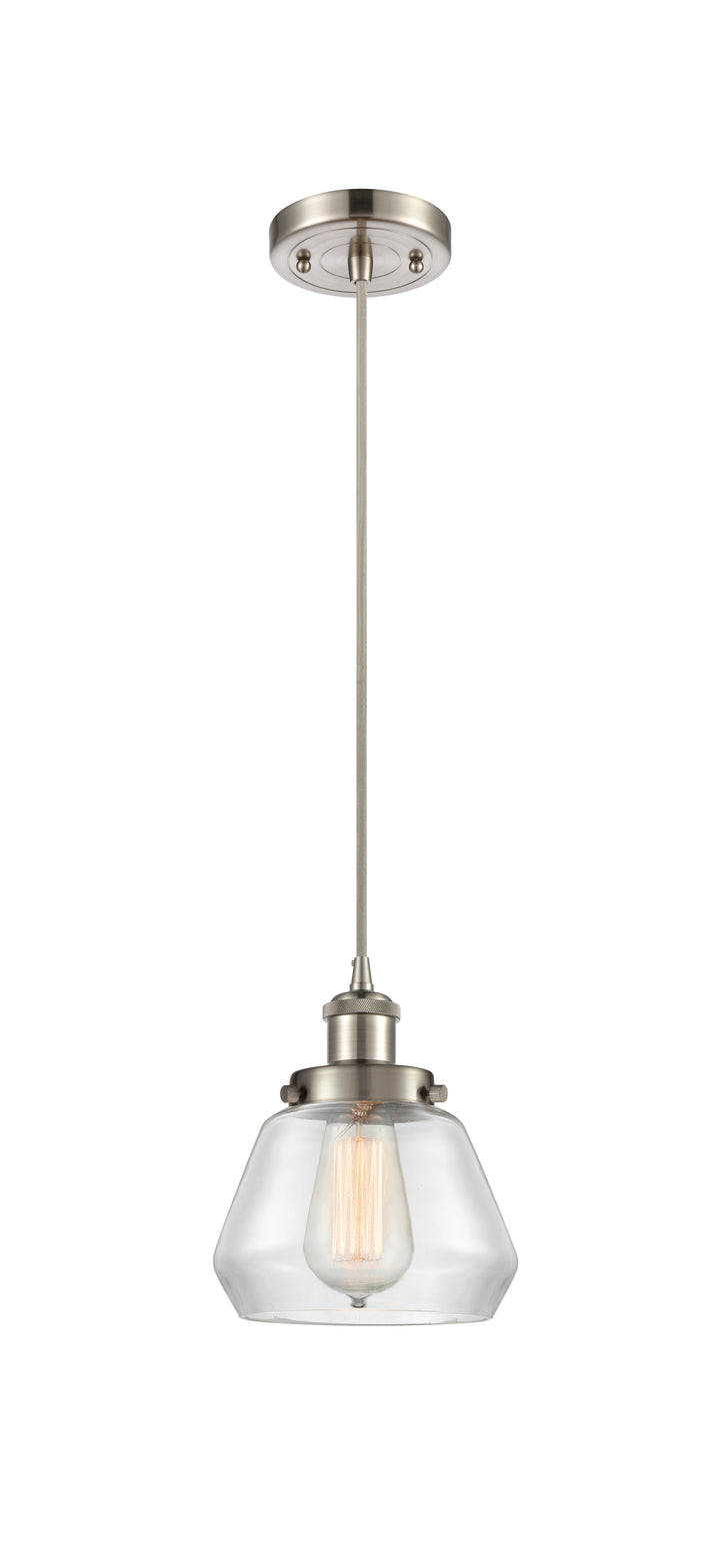 Innovations Lighting Fulton 6" Mini Pendant - Brushed Satin Nickel