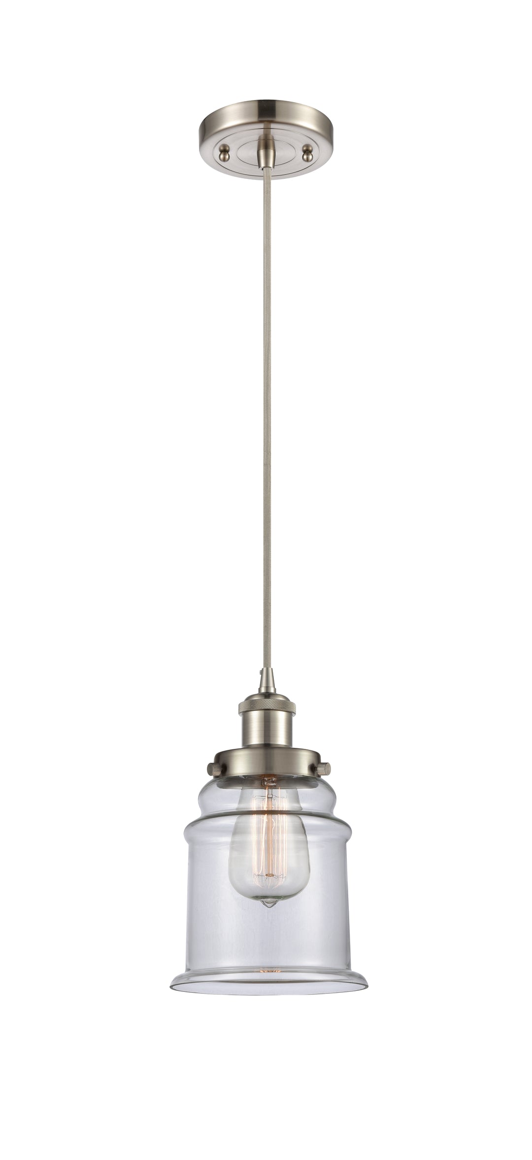 Innovations Lighting Canton 6" Mini Pendant - Brushed Satin Nickel Mini-Pendants Innovations Lighting   