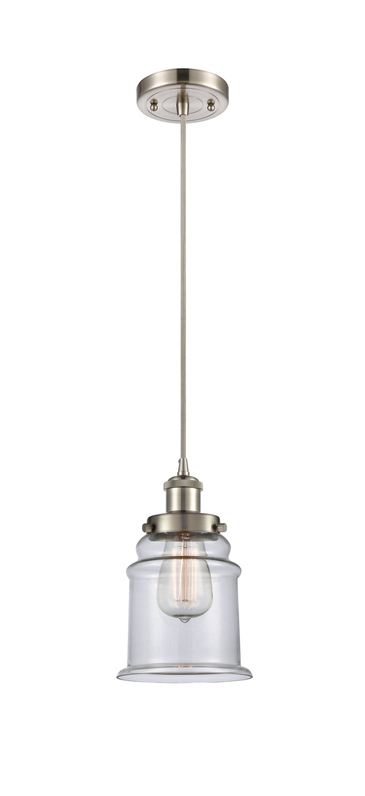 Innovations Lighting Canton 6" Mini Pendant - Brushed Satin Nickel Mini-Pendants Innovations Lighting   