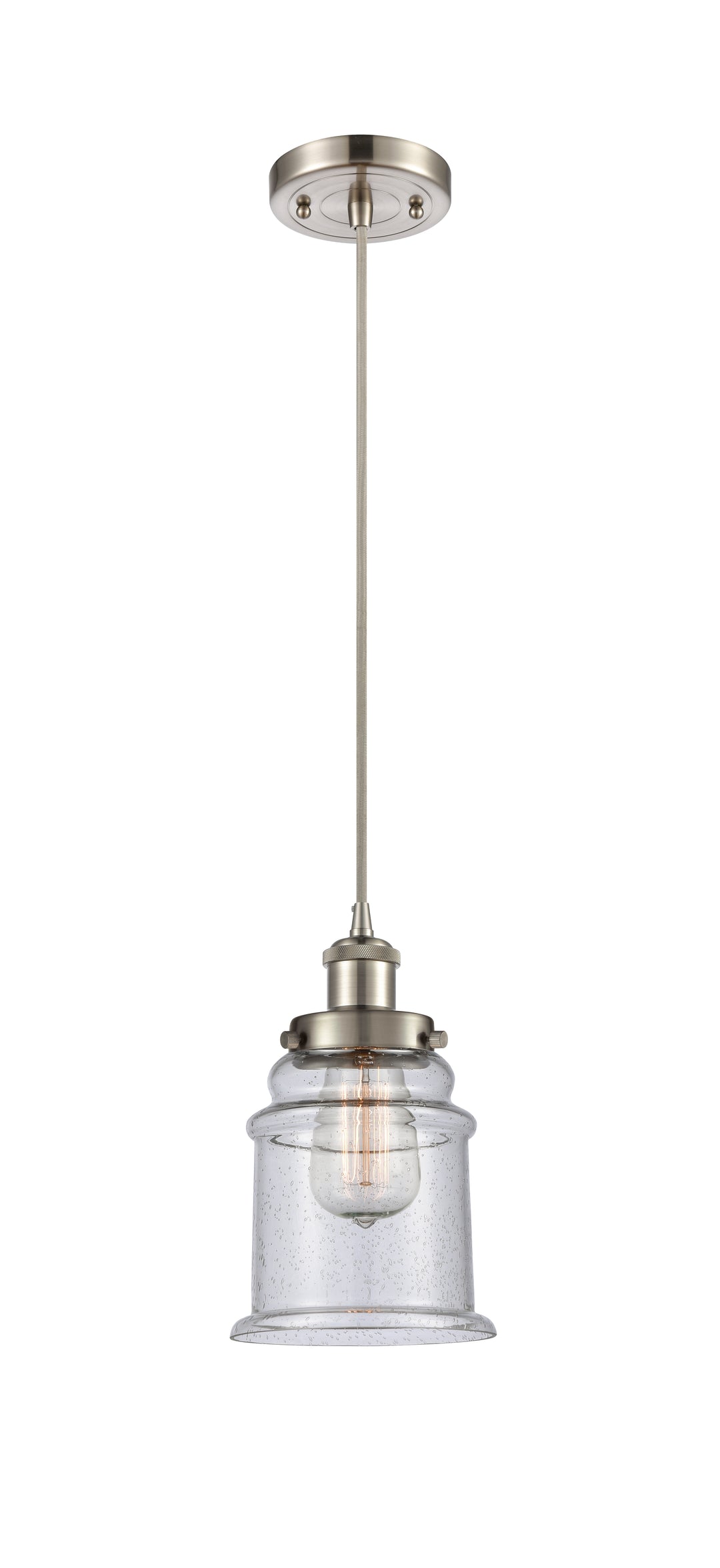 Innovations Lighting Canton 6" Mini Pendant - Brushed Satin Nickel Mini-Pendants Innovations Lighting   