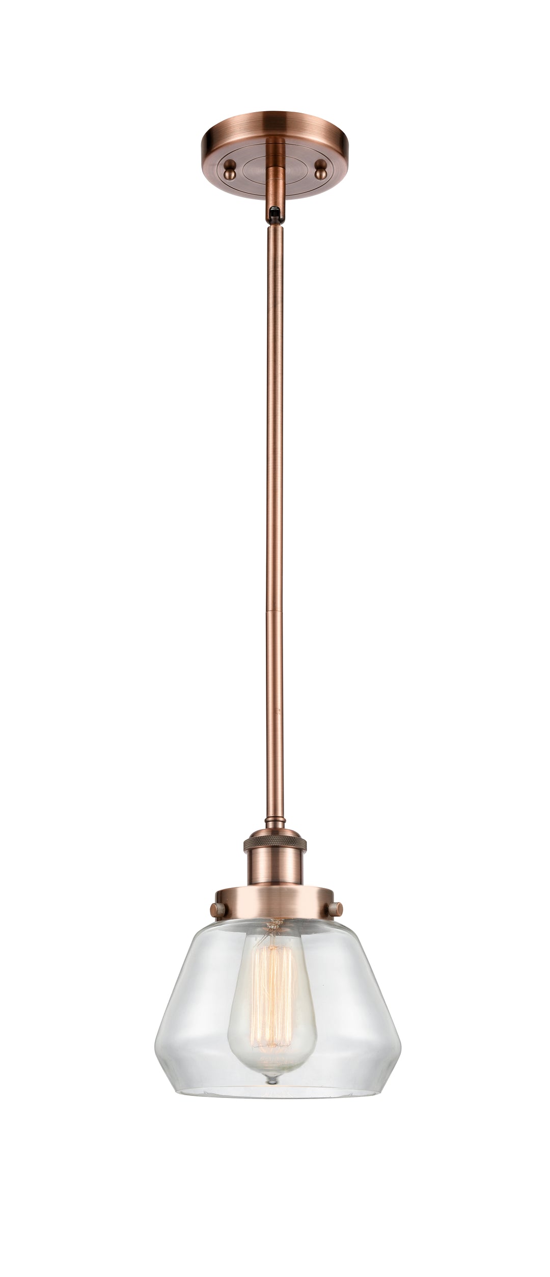 Innovations Lighting Fulton 6" Mini Pendant - Antique Copper