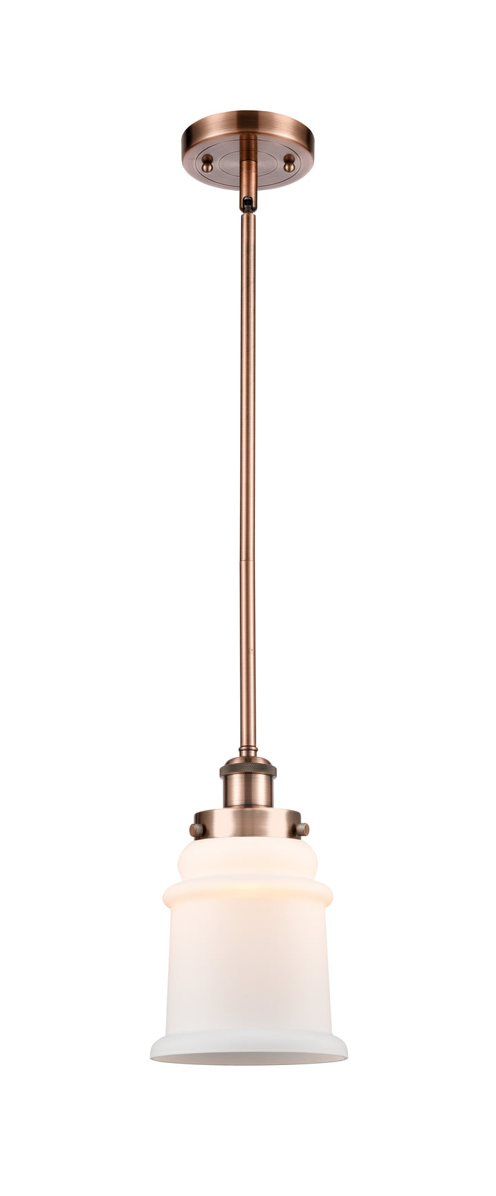 Innovations Lighting Canton 6" Mini Pendant - Antique Copper Mini-Pendants Innovations Lighting Matte White ; Glass Type: Frosted  