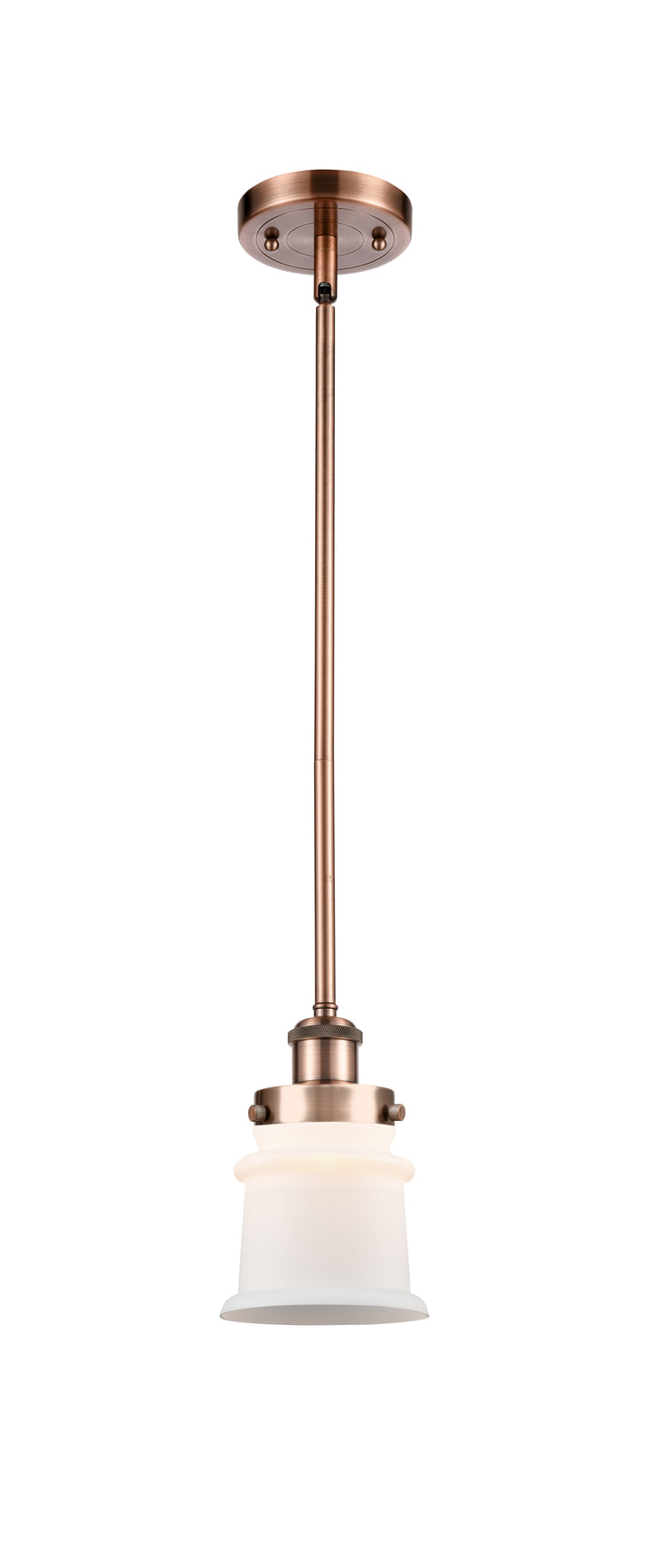 Innovations Lighting Canton 5" Mini Pendant - Antique Copper Mini-Pendants Innovations Lighting Matte White ; Glass Type: Frosted  