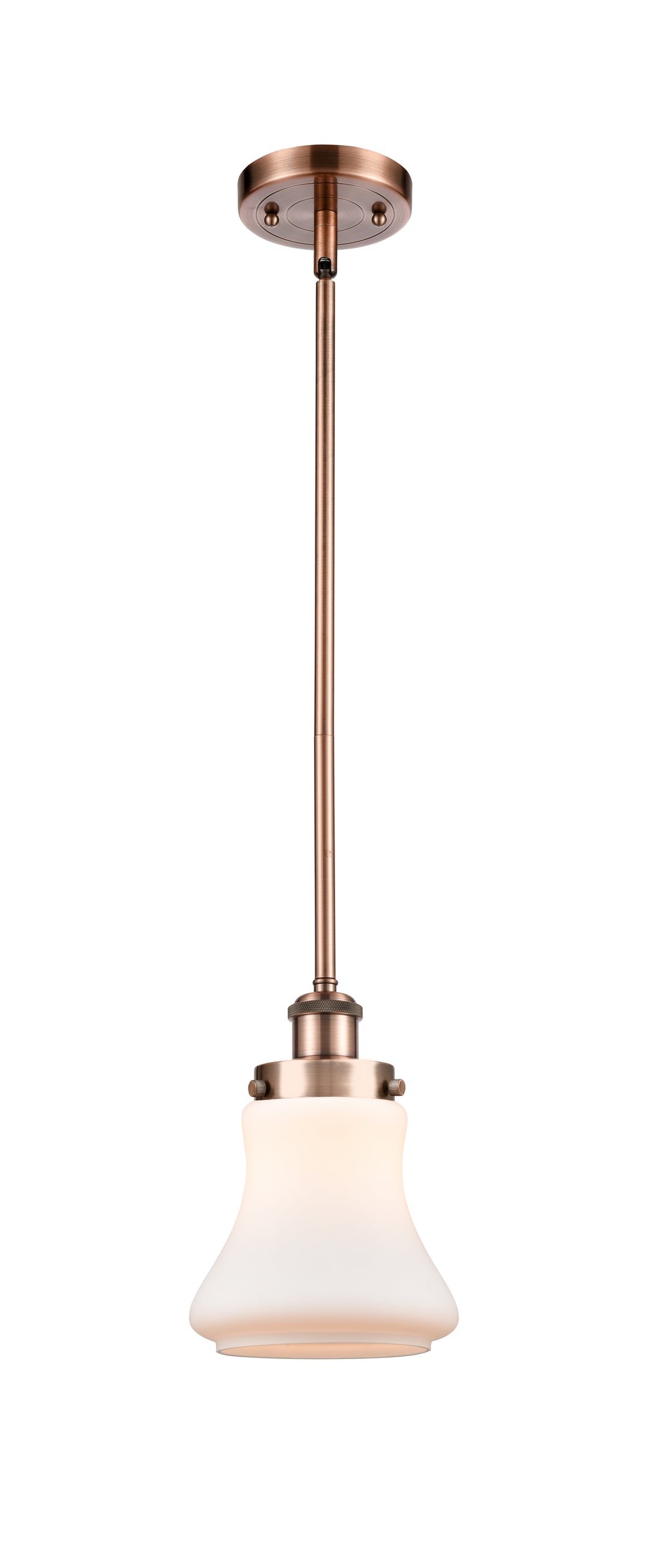 Innovations Lighting Bellmont 6" Mini Pendant - Antique Copper Mini-Pendants Innovations Lighting Matte White ; Glass Type: Frosted  