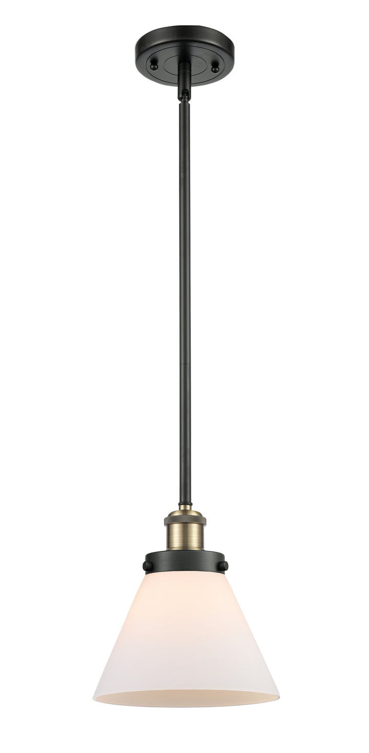 Innovations Lighting Cone 8" Mini Pendant - Black Antique Brass Mini-Pendants Innovations Lighting Matte White ; Glass Type: Frosted  