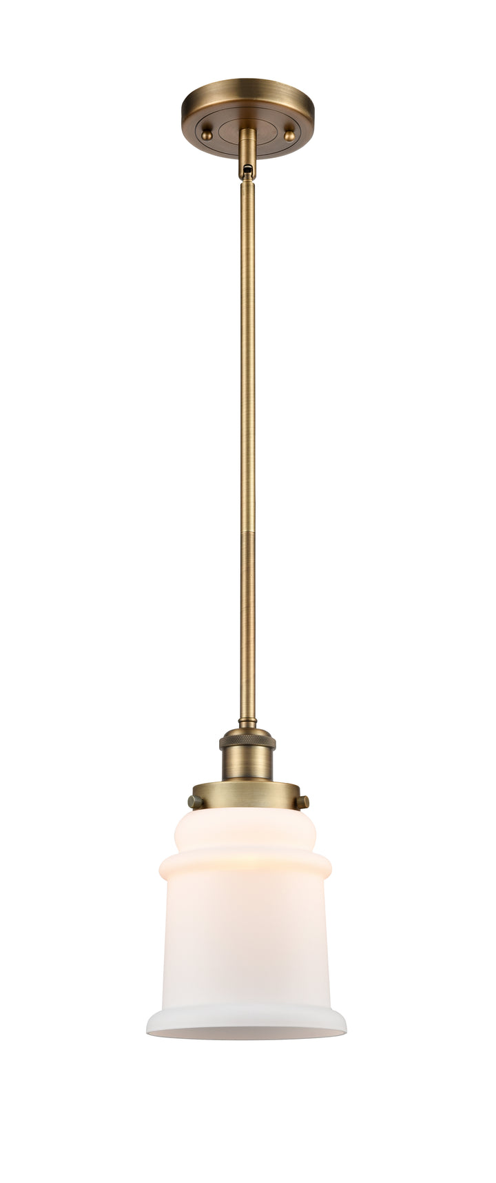 Innovations Lighting Canton 6" Mini Pendant - Brushed Brass Mini-Pendants Innovations Lighting Matte White ; Glass Type: Frosted  