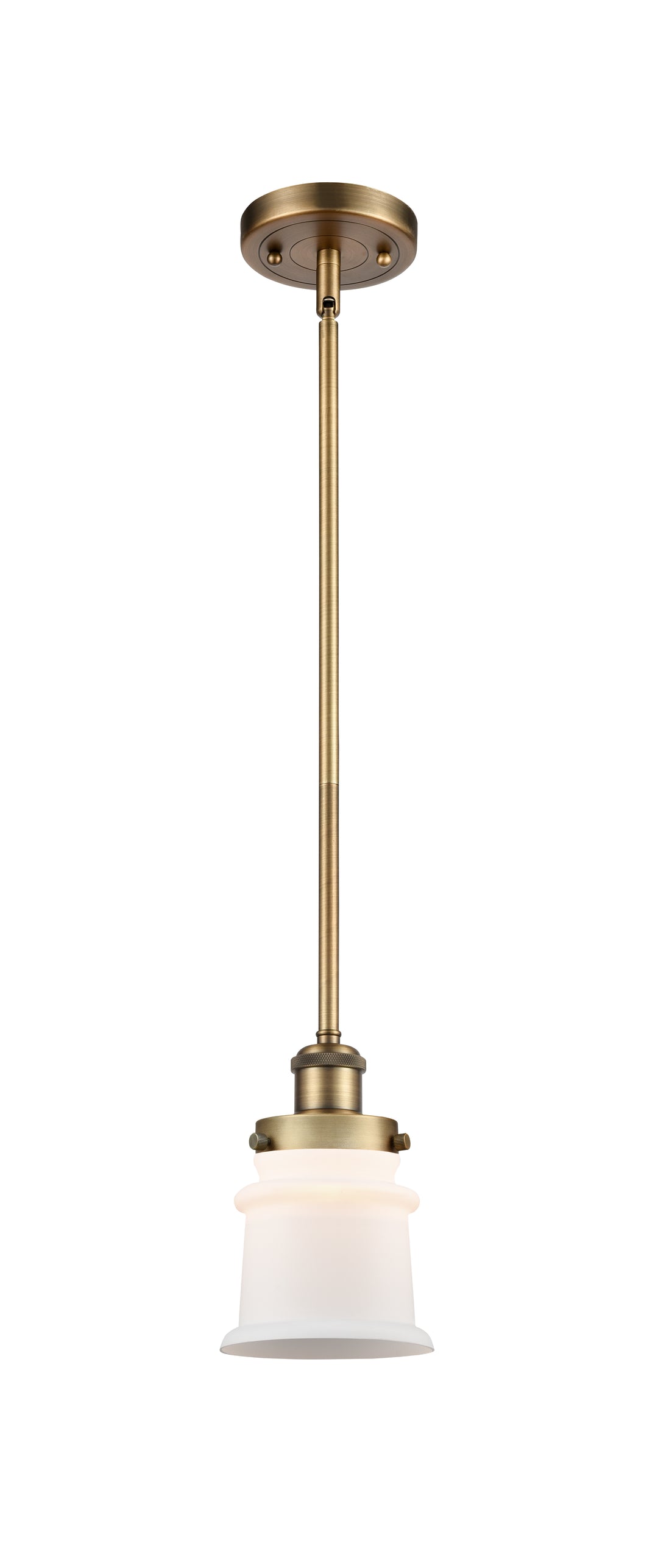 Innovations Lighting Canton 5" Mini Pendant - Brushed Brass Mini-Pendants Innovations Lighting Matte White ; Glass Type: Frosted  