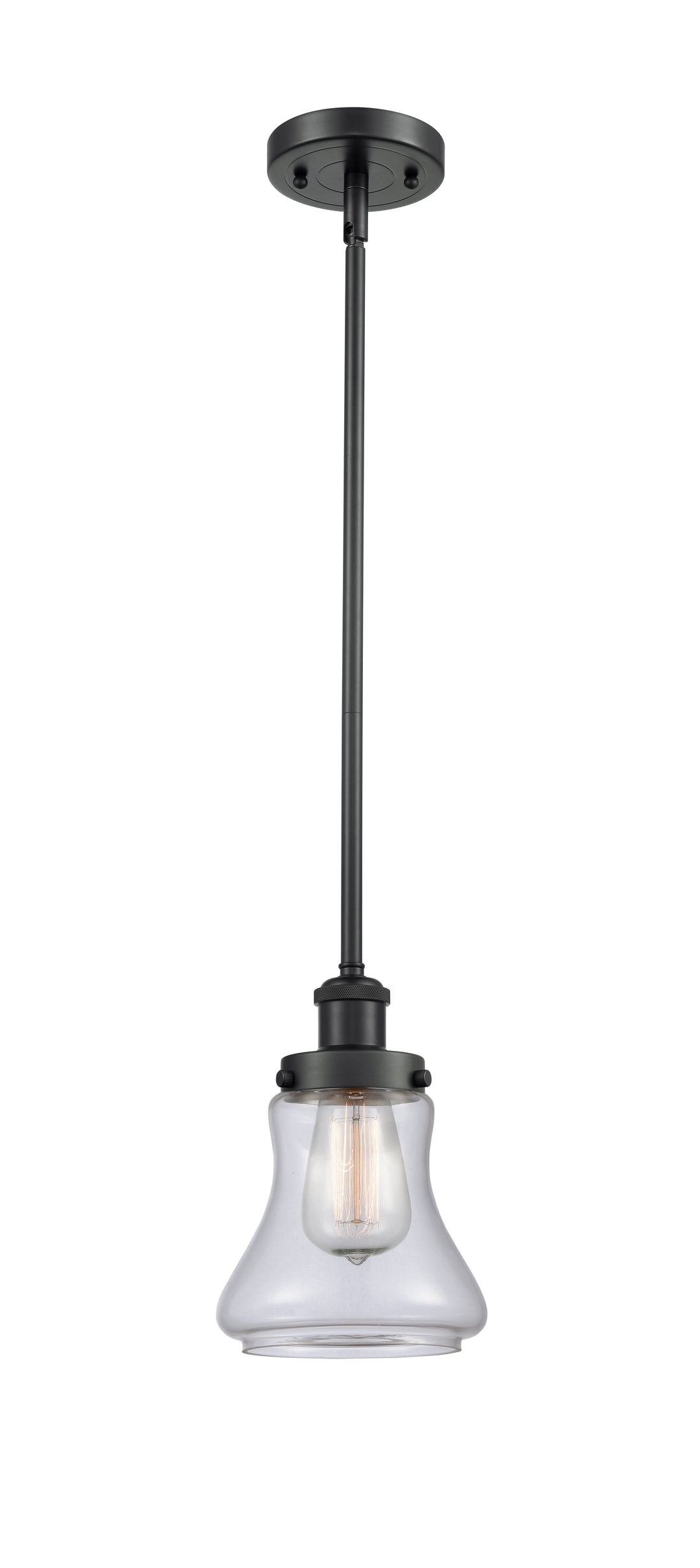 Innovations Lighting Bellmont 6" Mini Pendant - Matte Black Mini-Pendants Innovations Lighting Clear ; Glass Type: Transparent  