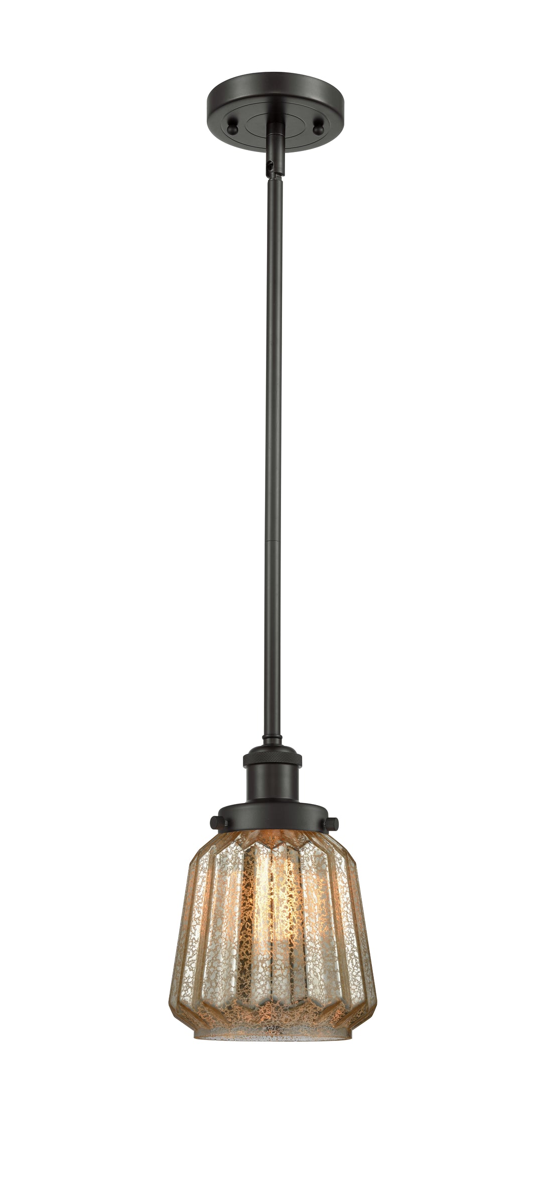 Innovations Lighting Chatham 6" Mini Pendant - Oil Rubbed Bronze Mini-Pendants Innovations Lighting Mercury ; Glass Type: Mercury; Ribbed  