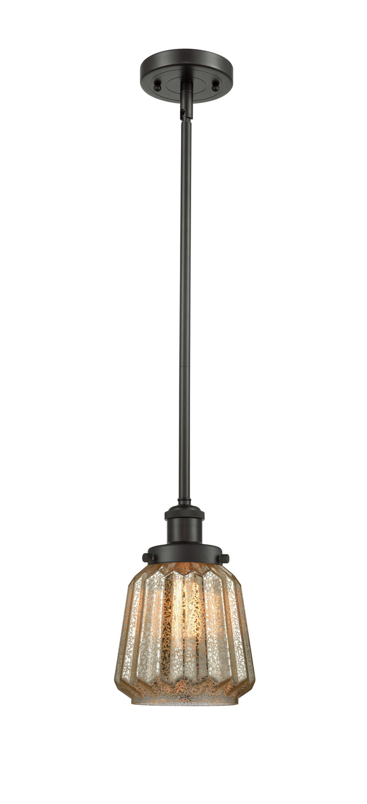 Innovations Lighting Chatham 6" Mini Pendant - Oil Rubbed Bronze Mini-Pendants Innovations Lighting Mercury ; Glass Type: Mercury; Ribbed  