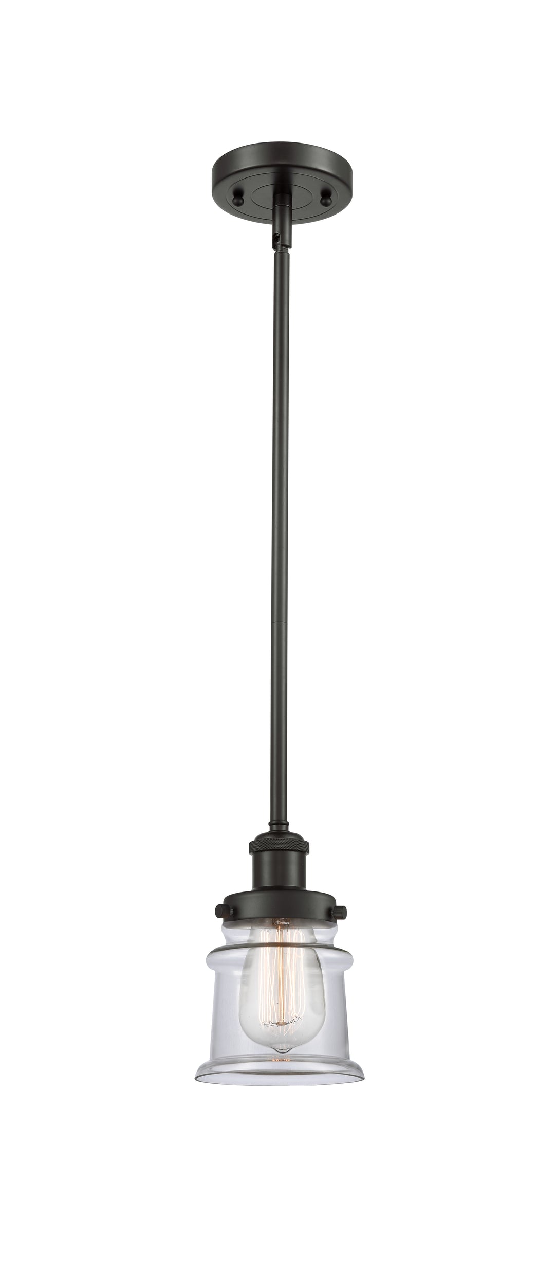 Innovations Lighting Canton 5" Mini Pendant - Oil Rubbed Bronze Mini-Pendants Innovations Lighting Clear ; Glass Type: Transparent  