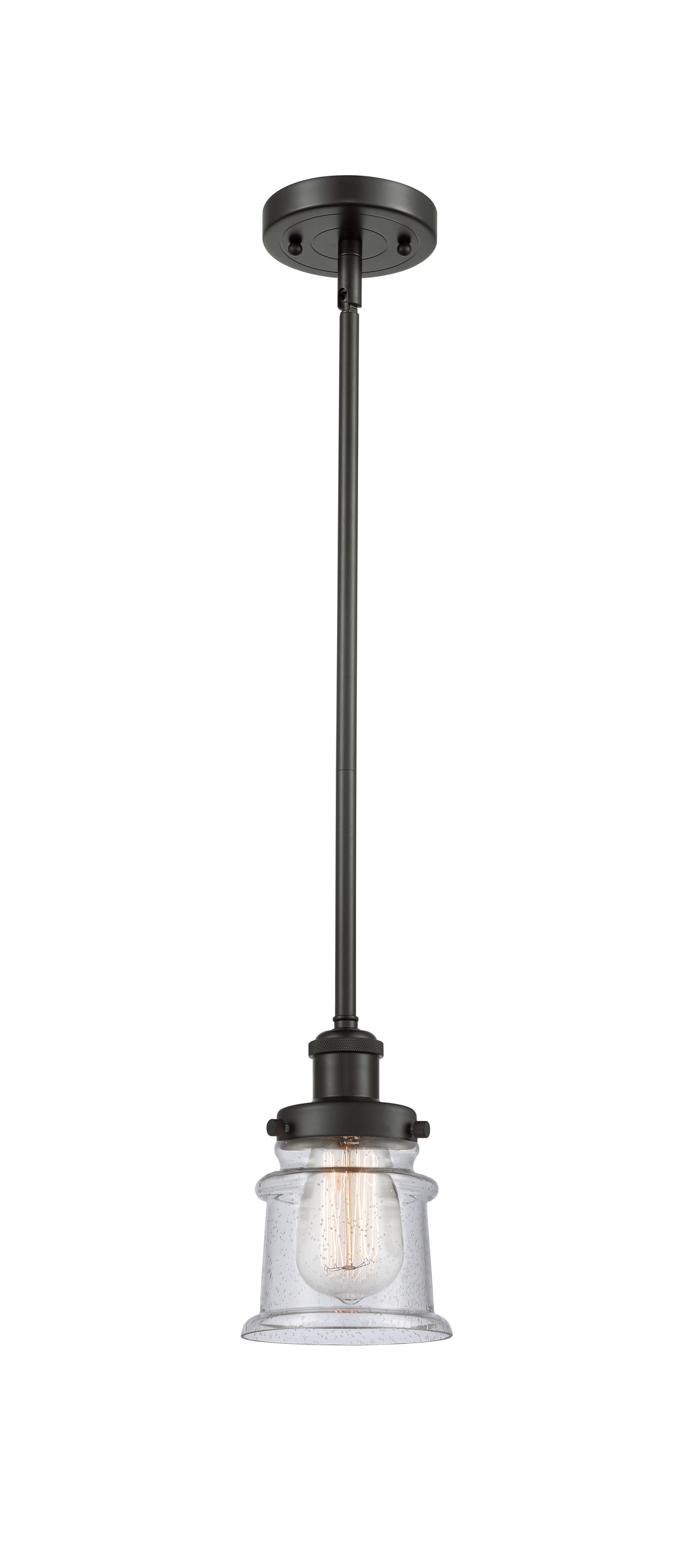 Innovations Lighting Canton 5" Mini Pendant - Oil Rubbed Bronze Mini-Pendants Innovations Lighting Seedy ; Glass Type: Seedy  