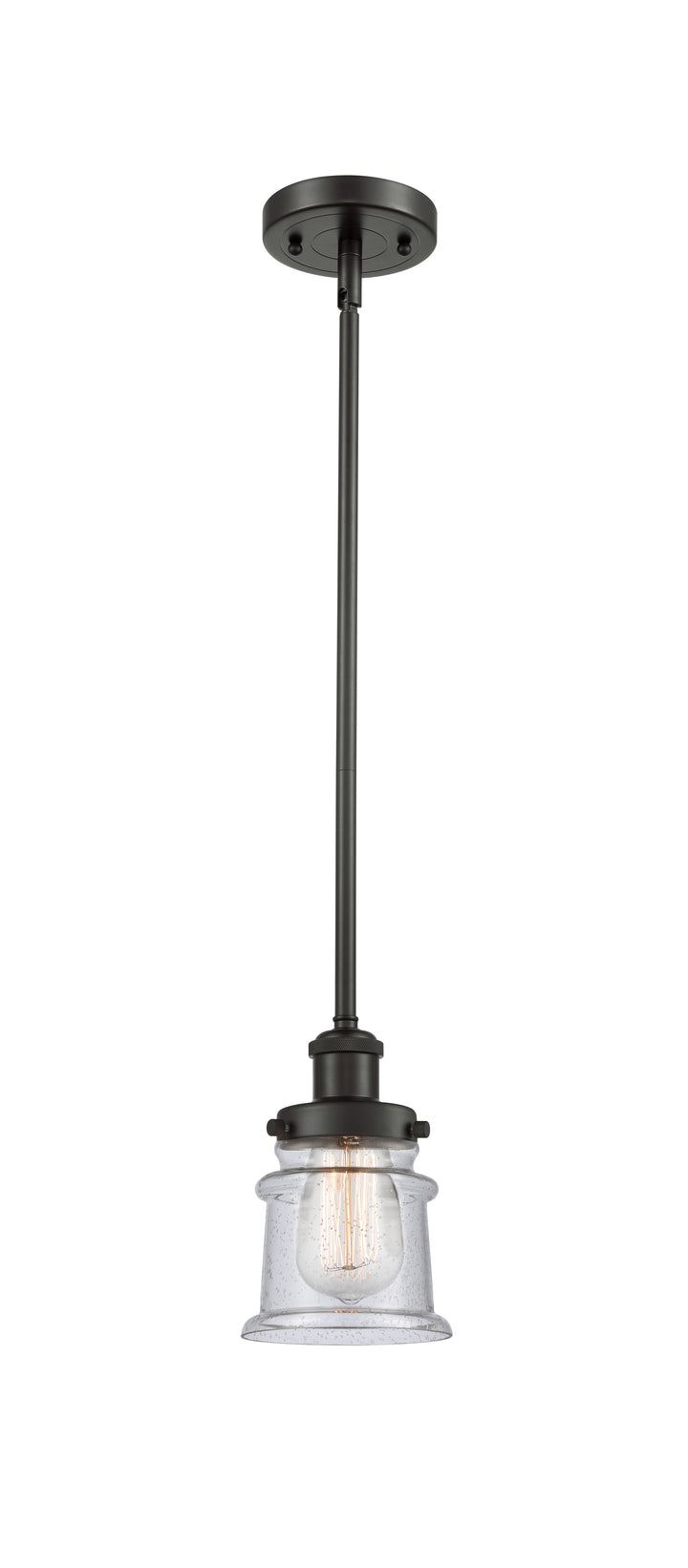 Innovations Lighting Canton 5" Mini Pendant - Oil Rubbed Bronze Mini-Pendants Innovations Lighting Seedy ; Glass Type: Seedy  