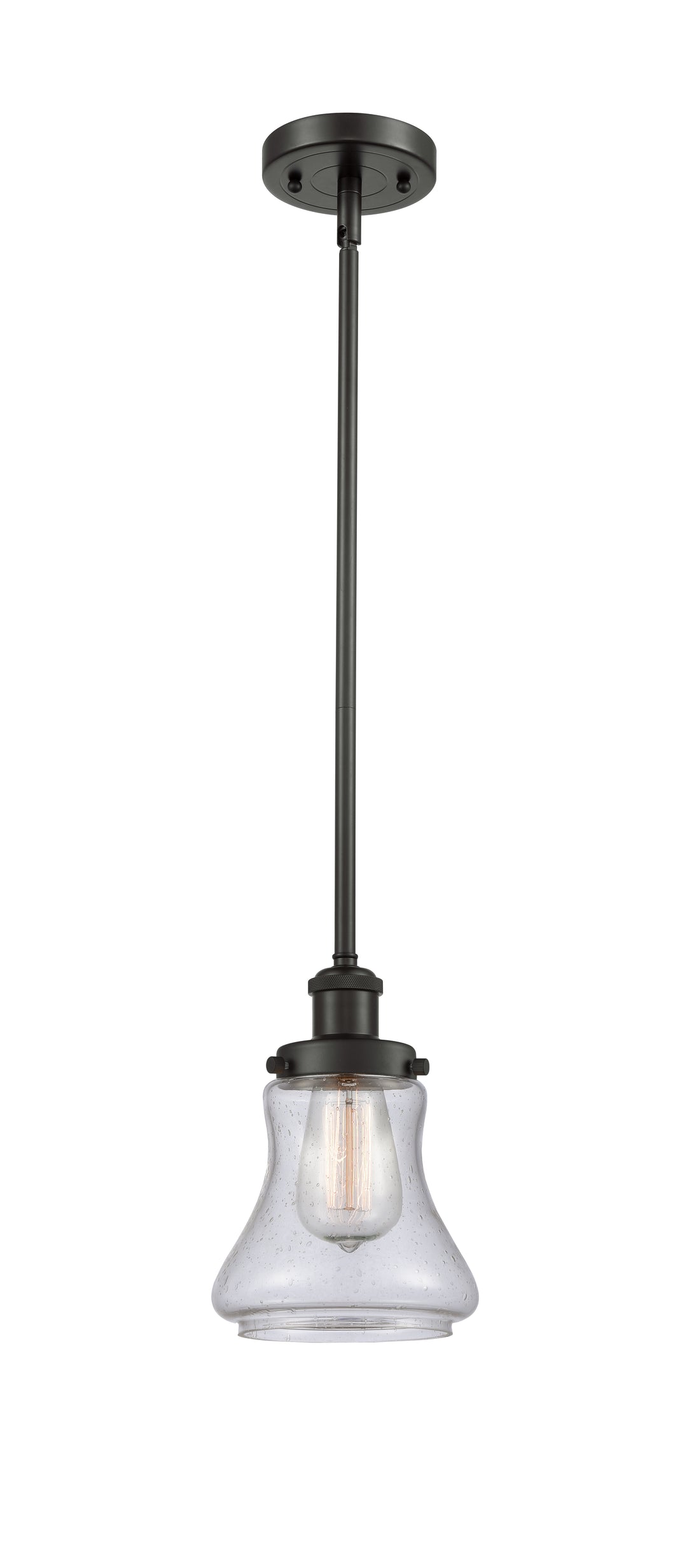 Innovations Lighting Bellmont 6" Mini Pendant - Oil Rubbed Bronze Mini-Pendants Innovations Lighting Seedy ; Glass Type: Seedy  