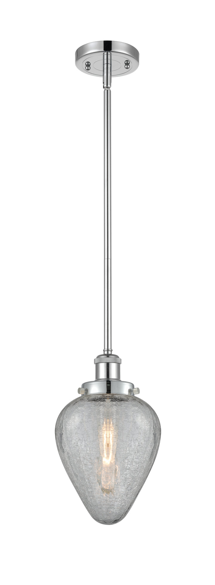 Innovations Lighting Geneseo 6" Mini Pendant - Polished Chrome Mini-Pendants Innovations Lighting Clear Crackled ; Glass Type: Crackled  