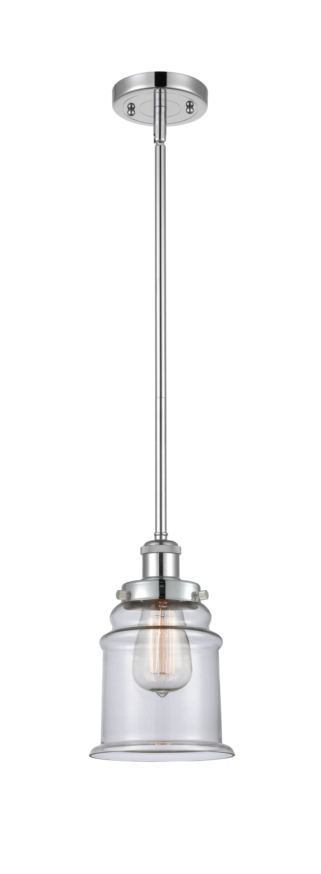 Innovations Lighting Canton 6" Mini Pendant - Polished Chrome Mini-Pendants Innovations Lighting Clear ; Glass Type: Transparent  