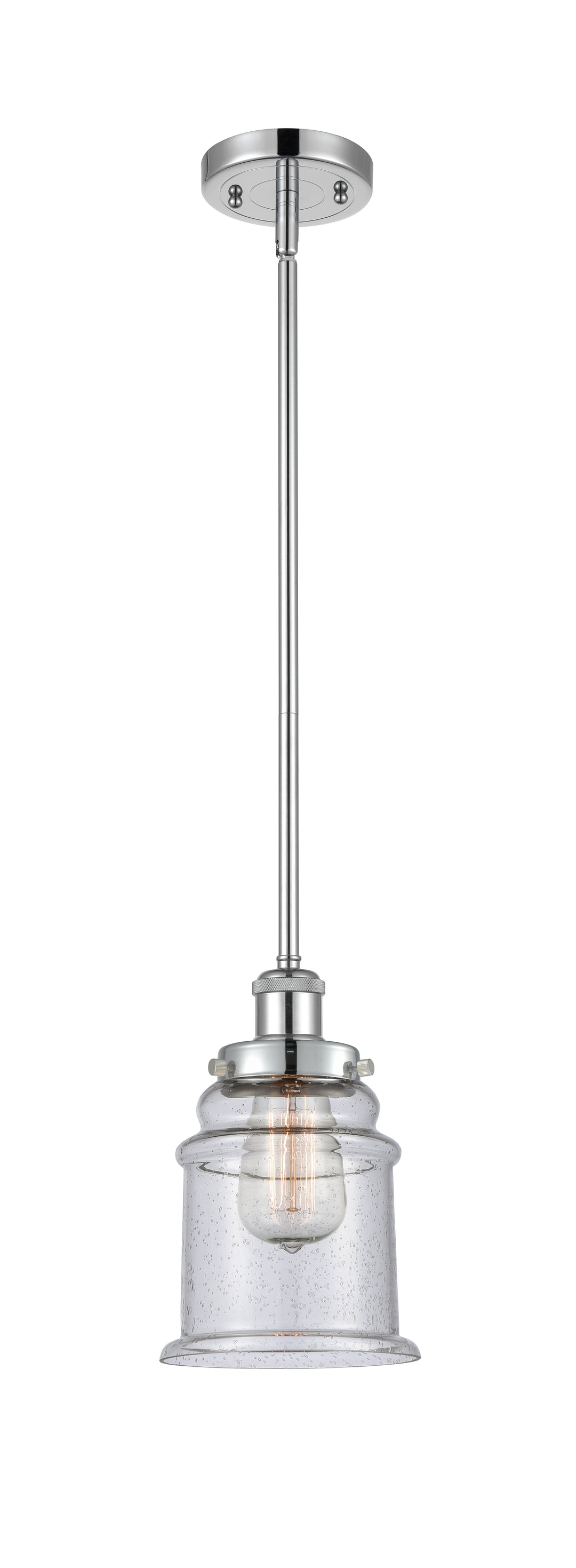 Innovations Lighting Canton 6" Mini Pendant - Polished Chrome Mini-Pendants Innovations Lighting Seedy ; Glass Type: Seedy  