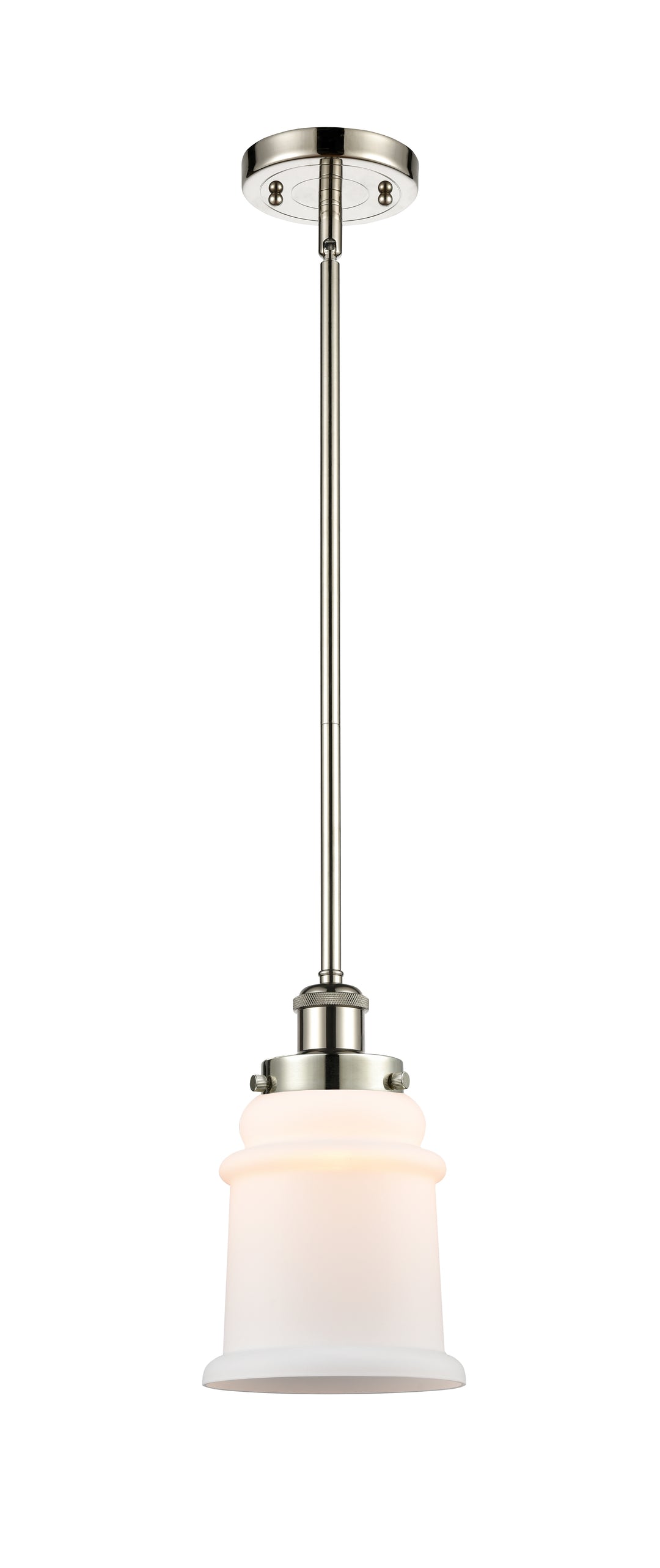 Innovations Lighting Canton 6" Mini Pendant - Polished Nickel Mini-Pendants Innovations Lighting Matte White ; Glass Type: Frosted  