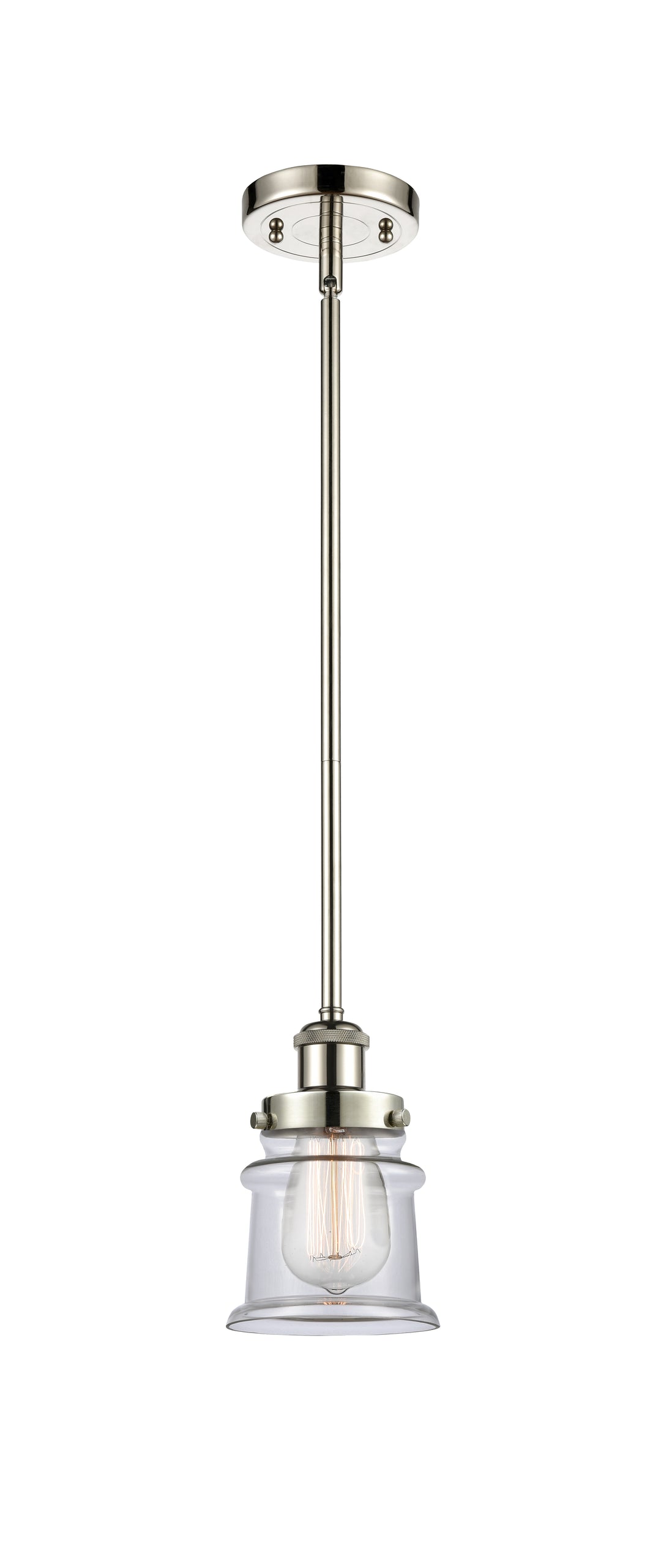 Innovations Lighting Canton 5" Mini Pendant - Polished Nickel Mini-Pendants Innovations Lighting Clear ; Glass Type: Transparent  