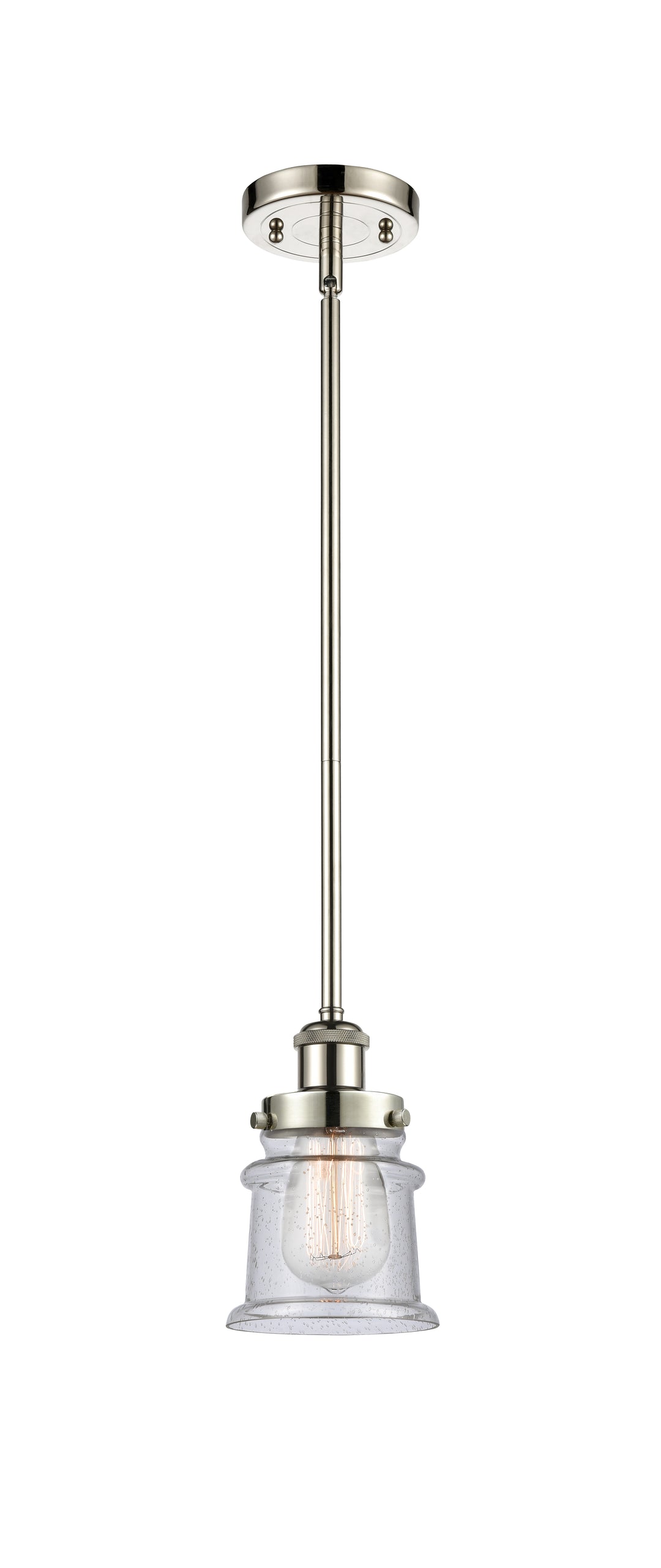 Innovations Lighting Canton 5" Mini Pendant - Polished Nickel Mini-Pendants Innovations Lighting Seedy ; Glass Type: Seedy  