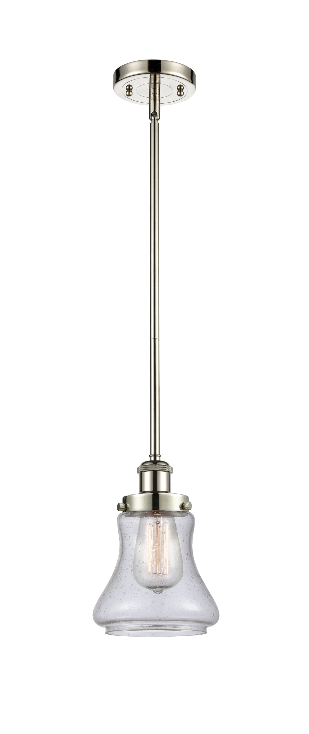 Innovations Lighting Bellmont 6" Mini Pendant - Polished Nickel Mini-Pendants Innovations Lighting Seedy ; Glass Type: Seedy  