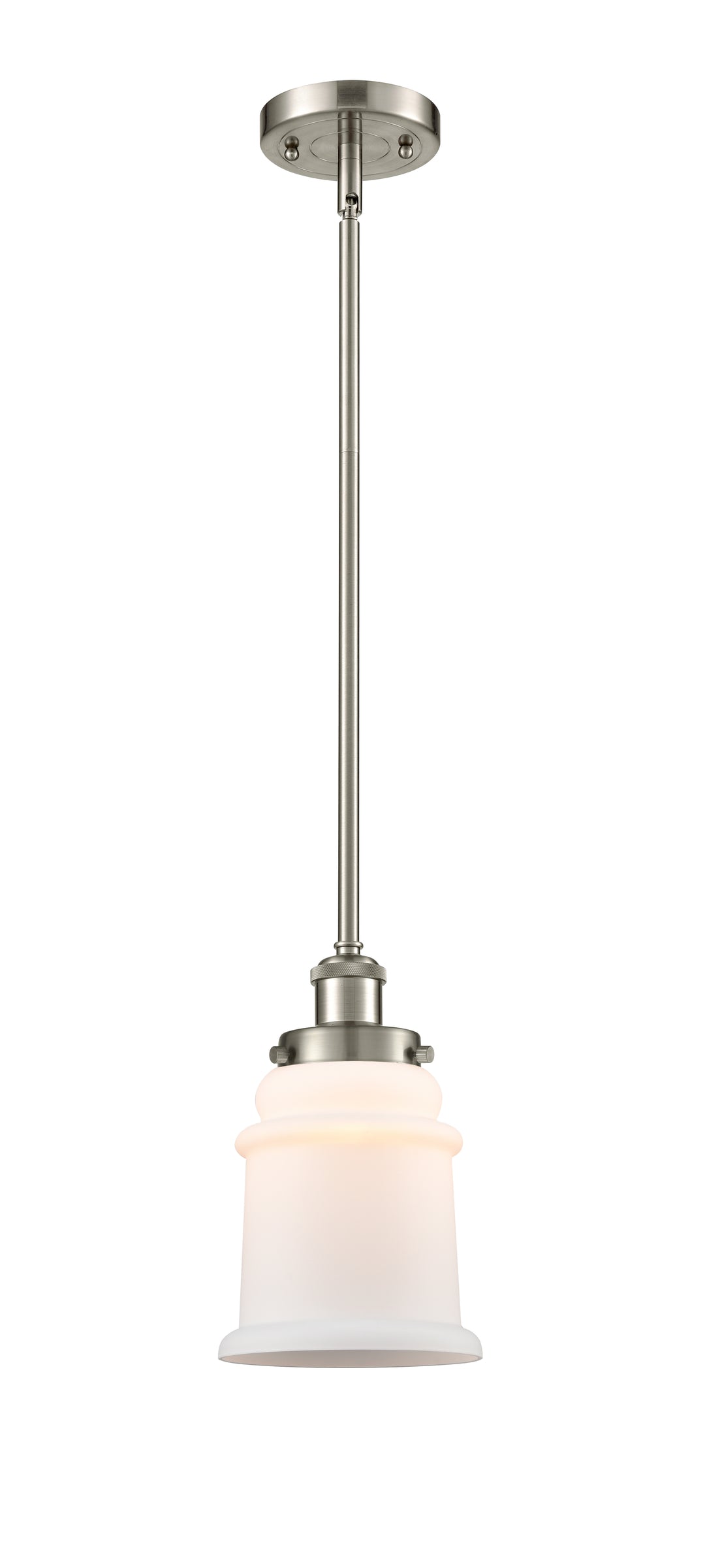 Innovations Lighting Canton 6" Mini Pendant - Brushed Satin Nickel Mini-Pendants Innovations Lighting Matte White ; Glass Type: Frosted  