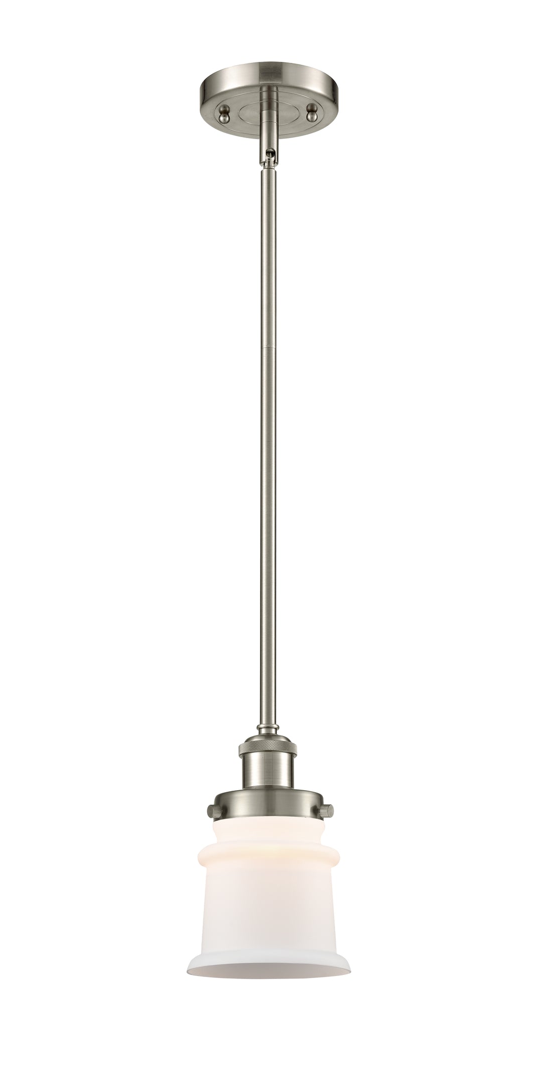 Innovations Lighting Canton 5" Mini Pendant - Brushed Satin Nickel Mini-Pendants Innovations Lighting Matte White ; Glass Type: Frosted  