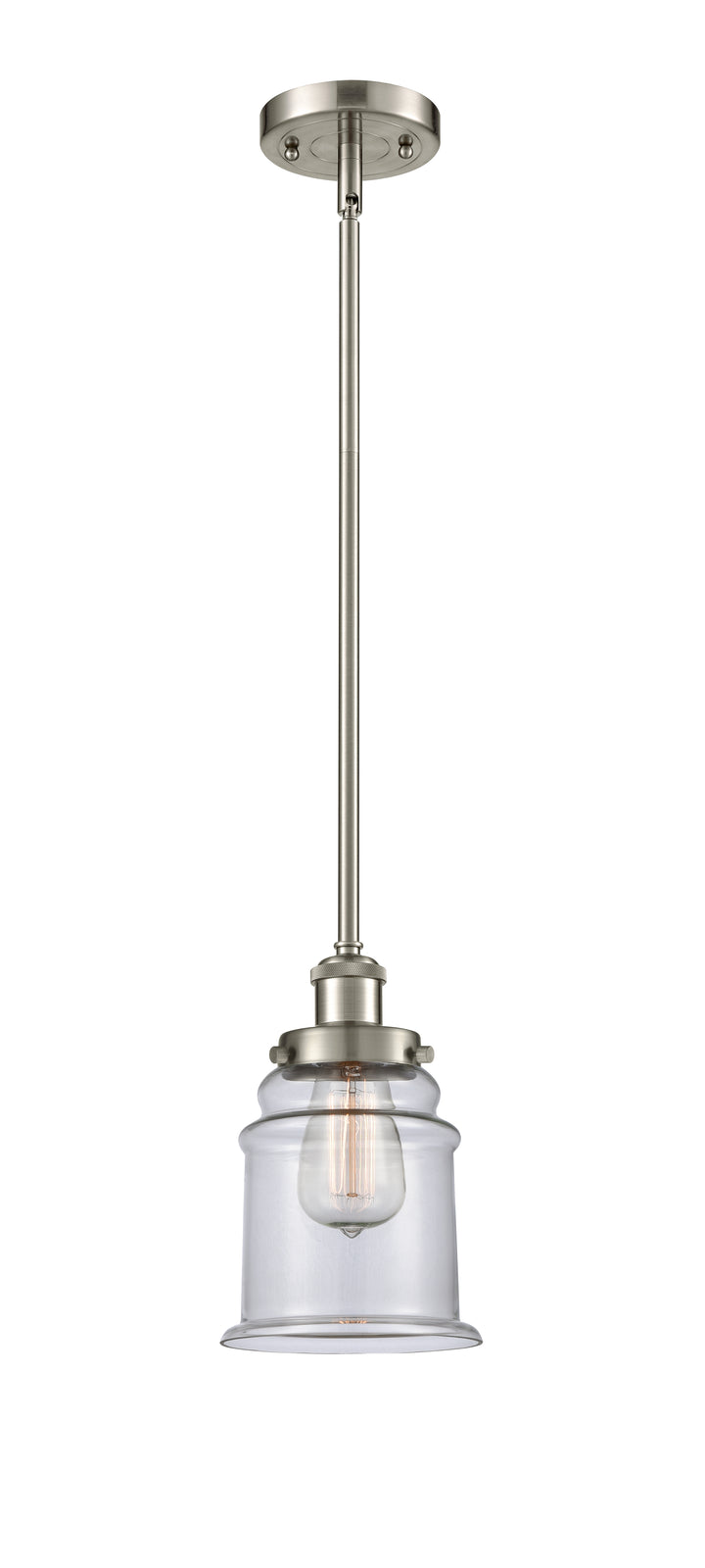 Innovations Lighting Canton 6" Mini Pendant - Brushed Satin Nickel Mini-Pendants Innovations Lighting Clear ; Glass Type: Transparent  