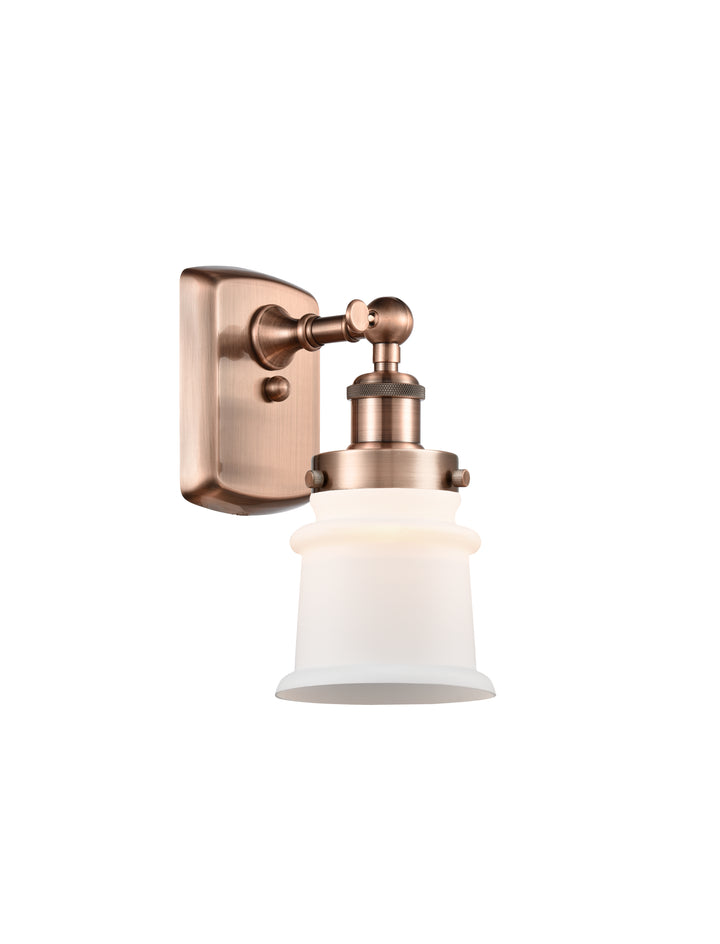 Innovations Lighting Canton 5" Sconce - Antique Copper Wall Sconces Innovations Lighting Matte White ; Glass Type: Frosted  