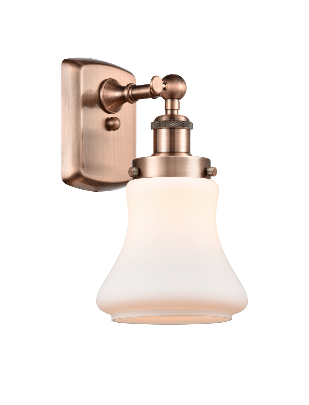 Innovations Lighting Bellmont 6" Sconce - Antique Copper Wall Sconces Innovations Lighting Matte White ; Glass Type: Frosted  