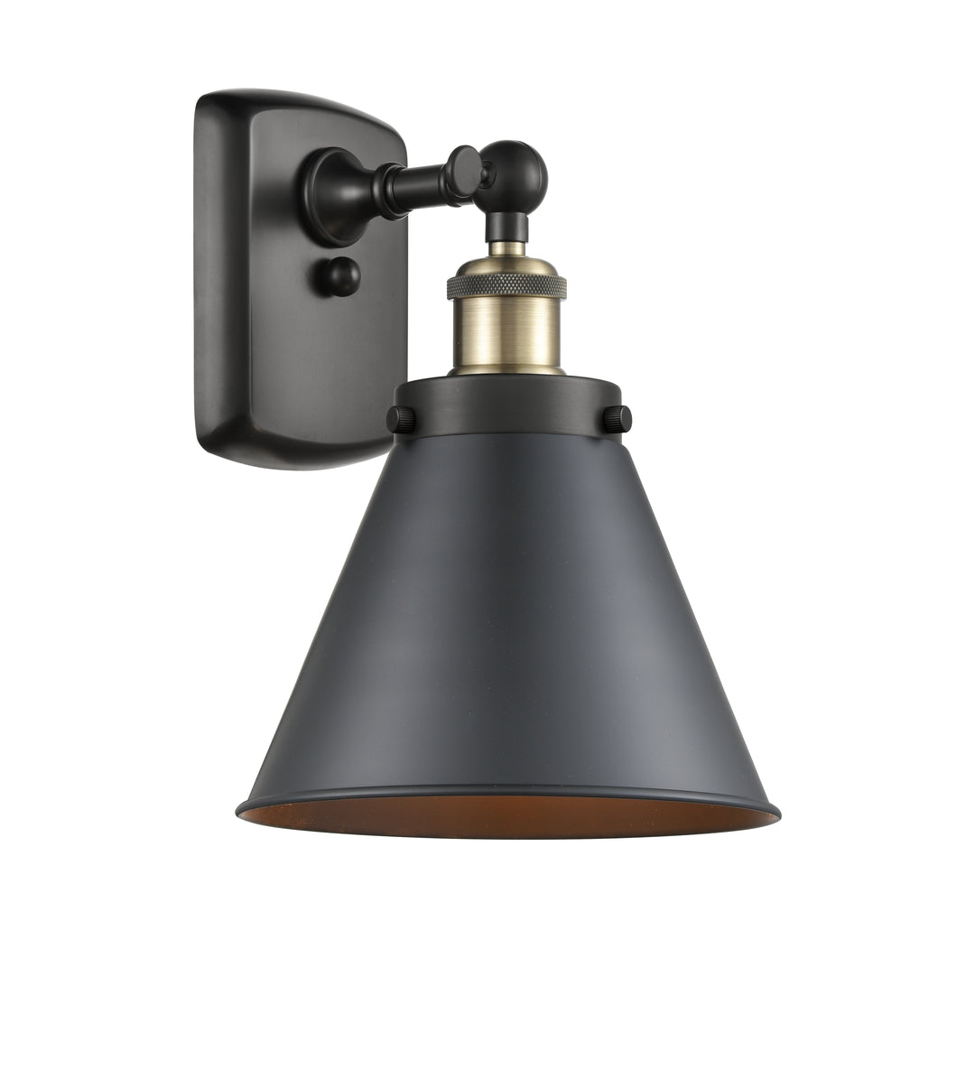 Innovations Lighting Appalachian Sconce - Black Antique Brass Wall Sconces Innovations Lighting   