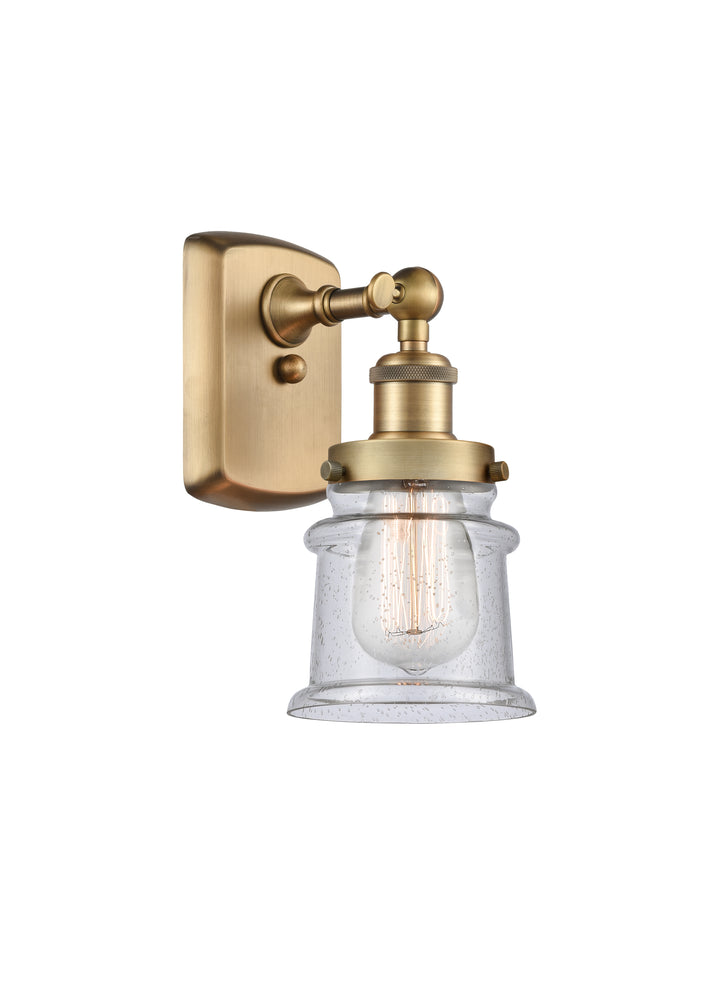 Innovations Lighting Canton 5" Sconce - Brushed Brass Wall Sconces Innovations Lighting Seedy ; Glass Type: Seedy  