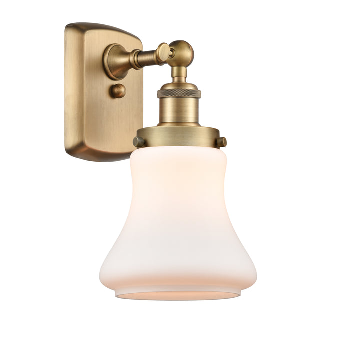 Innovations Lighting Bellmont 6" Sconce - Brushed Brass Wall Sconces Innovations Lighting Matte White ; Glass Type: Frosted  