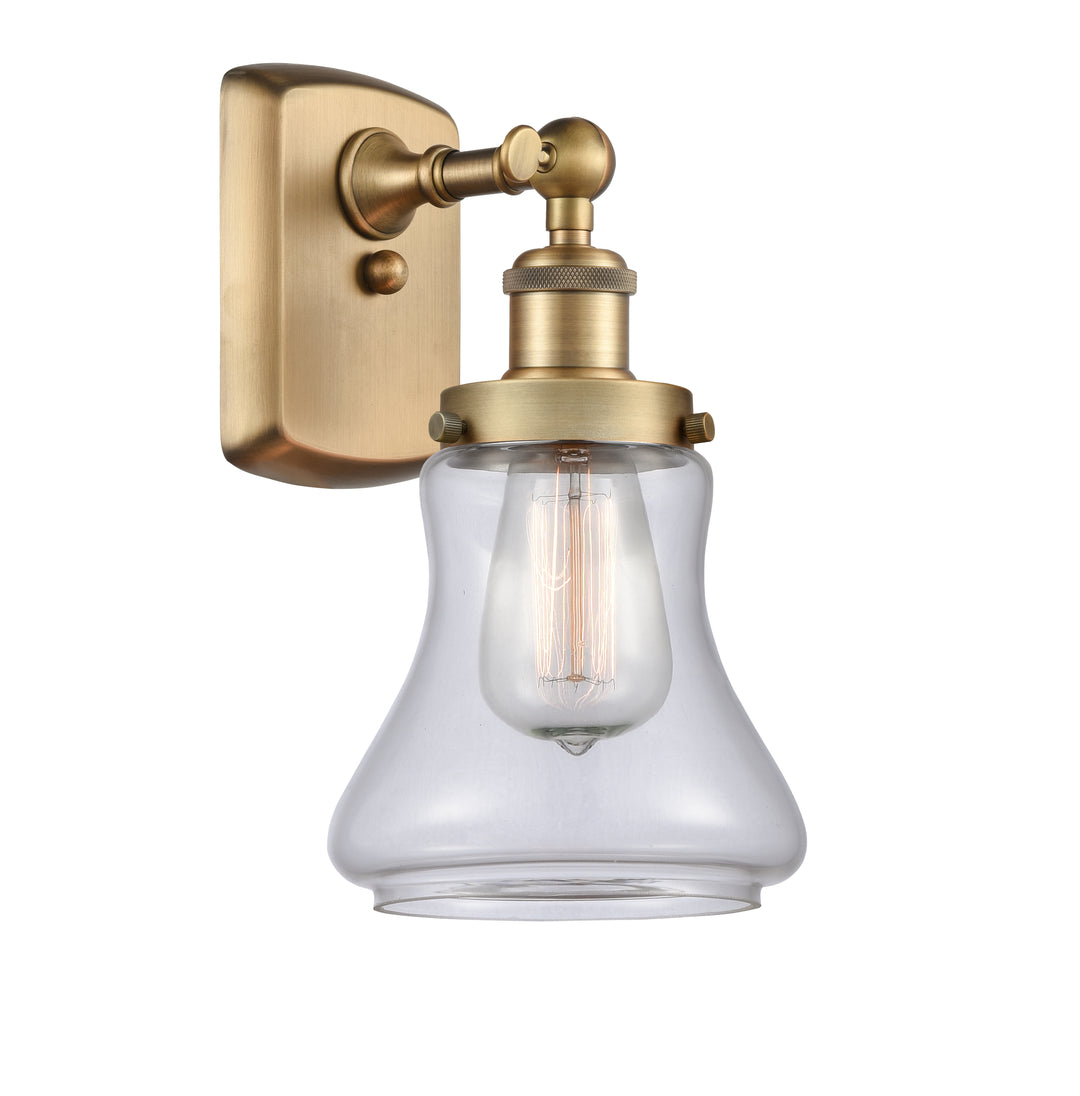 Innovations Lighting Bellmont 6" Sconce - Brushed Brass Wall Sconces Innovations Lighting Clear ; Glass Type: Transparent  