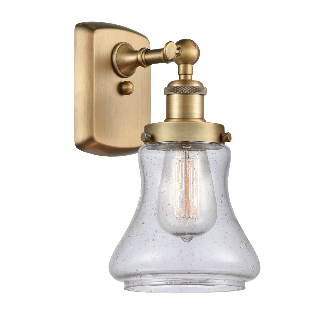 Innovations Lighting Bellmont 6" Sconce - Brushed Brass Wall Sconces Innovations Lighting Seedy ; Glass Type: Seedy  