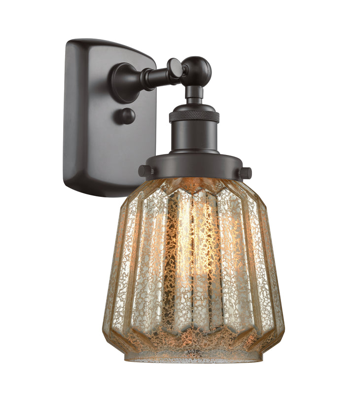 Innovations Lighting Chatham 6" Sconce - Oil Rubbed Bronze Wall Sconces Innovations Lighting Mercury ; Glass Type: Mercury; Ribbed  