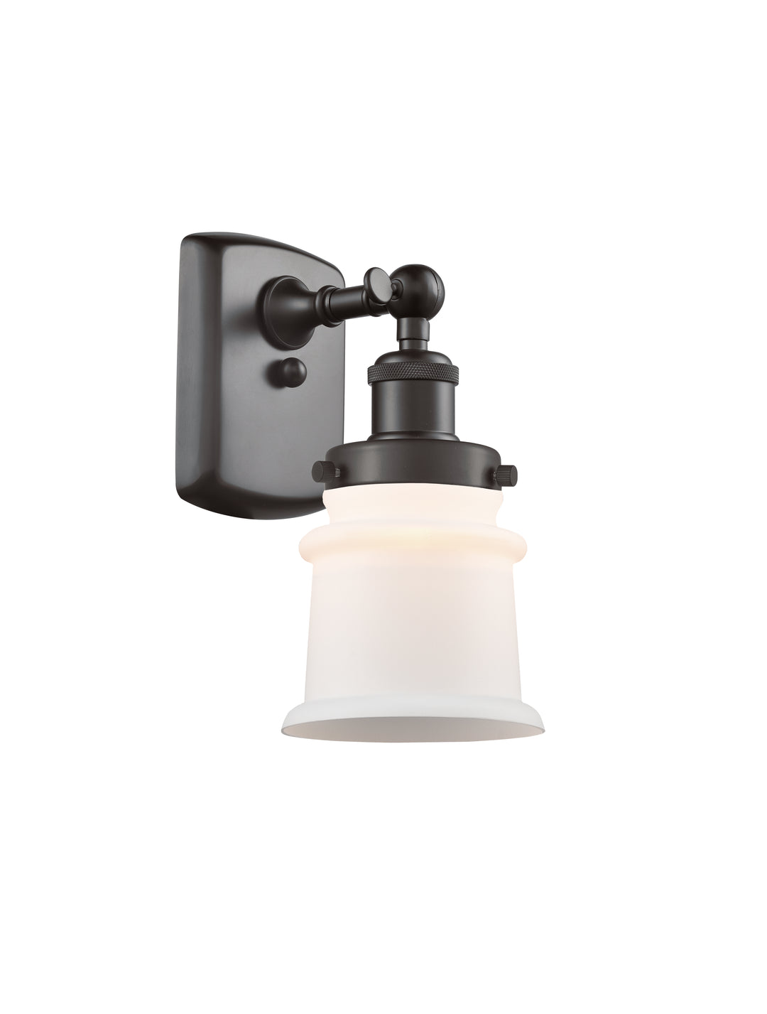 Innovations Lighting Canton 5" Sconce - Oil Rubbed Bronze Wall Sconces Innovations Lighting Matte White ; Glass Type: Frosted  