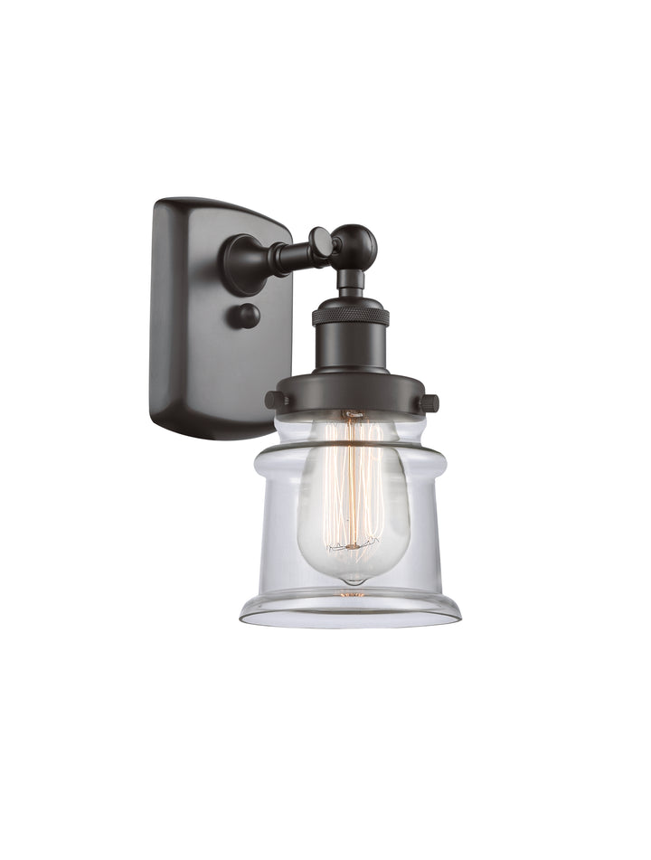 Innovations Lighting Canton 5" Sconce - Oil Rubbed Bronze Wall Sconces Innovations Lighting Clear ; Glass Type: Transparent  