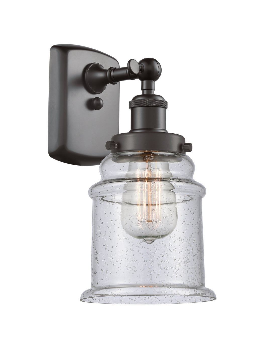 Innovations Lighting Canton 6" Sconce - Oil Rubbed Bronze Wall Sconces Innovations Lighting Seedy ; Glass Type: Seedy  